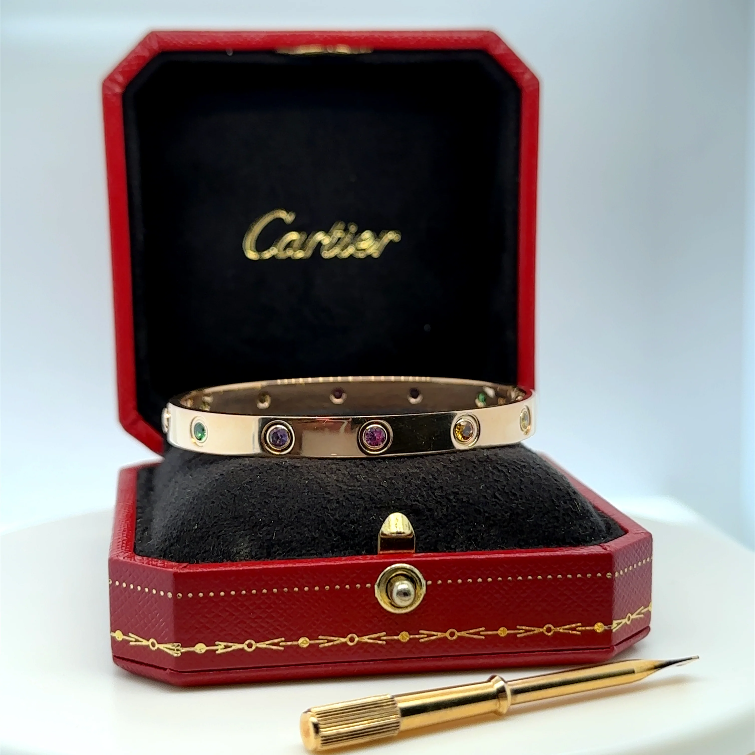 Cartier Pink Gold and Gem Set Bangle, 'Love' - Image 4