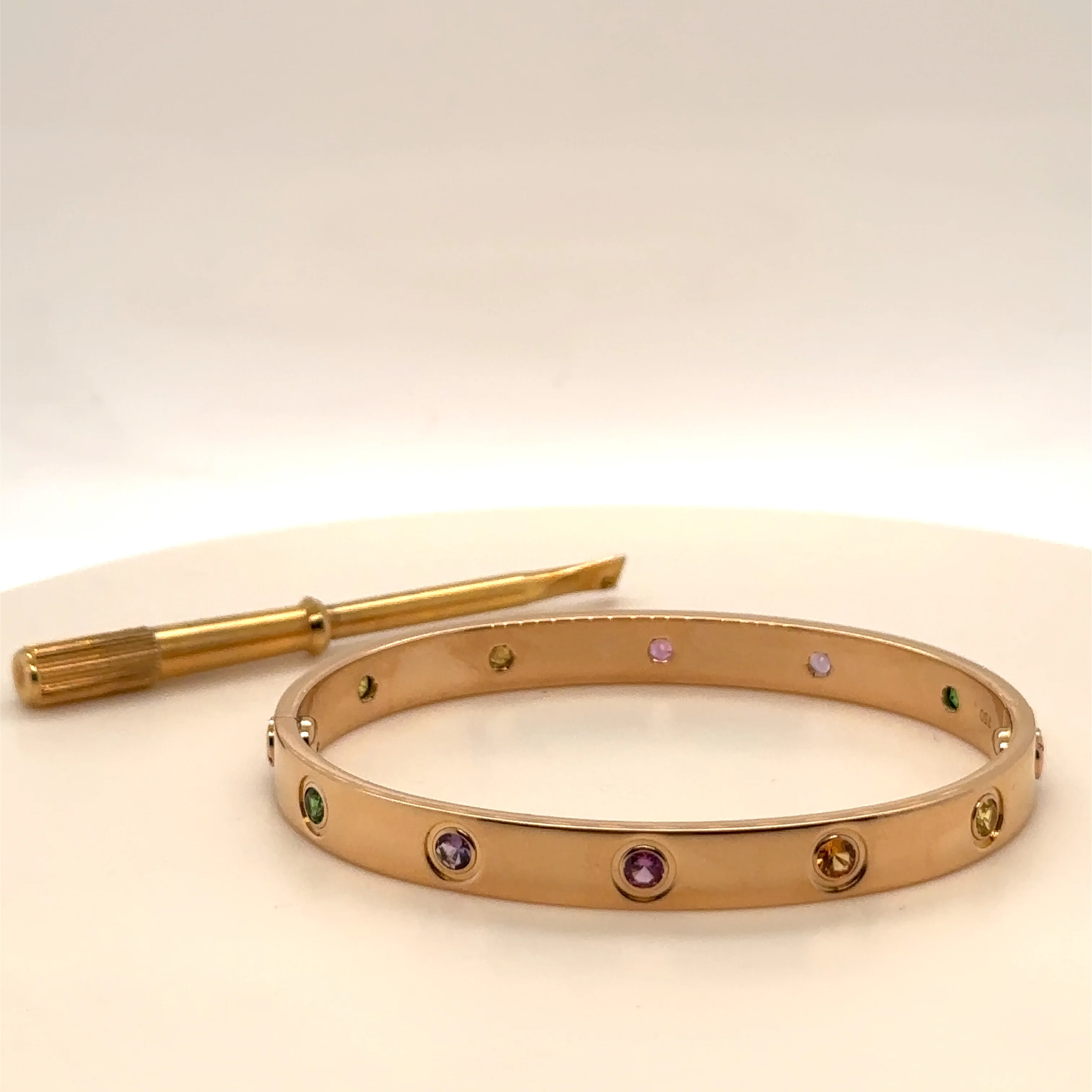 Cartier Pink Gold and Gem Set Bangle, 'Love' - Image 6