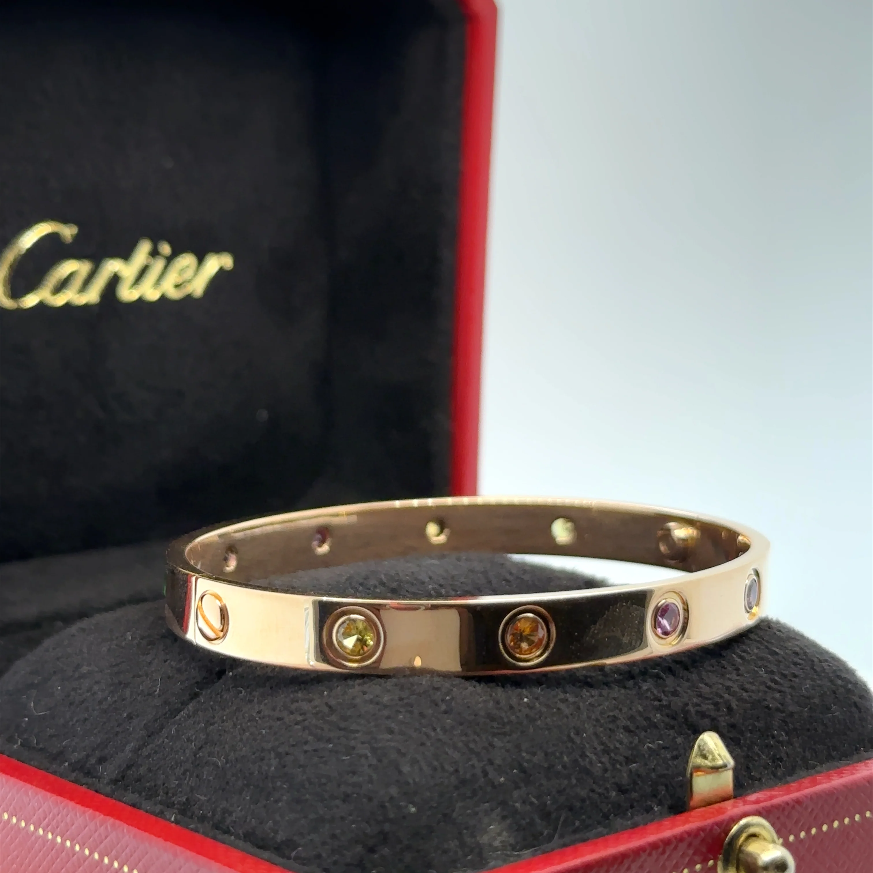 Cartier Pink Gold and Gem Set Bangle, 'Love' - Image 9