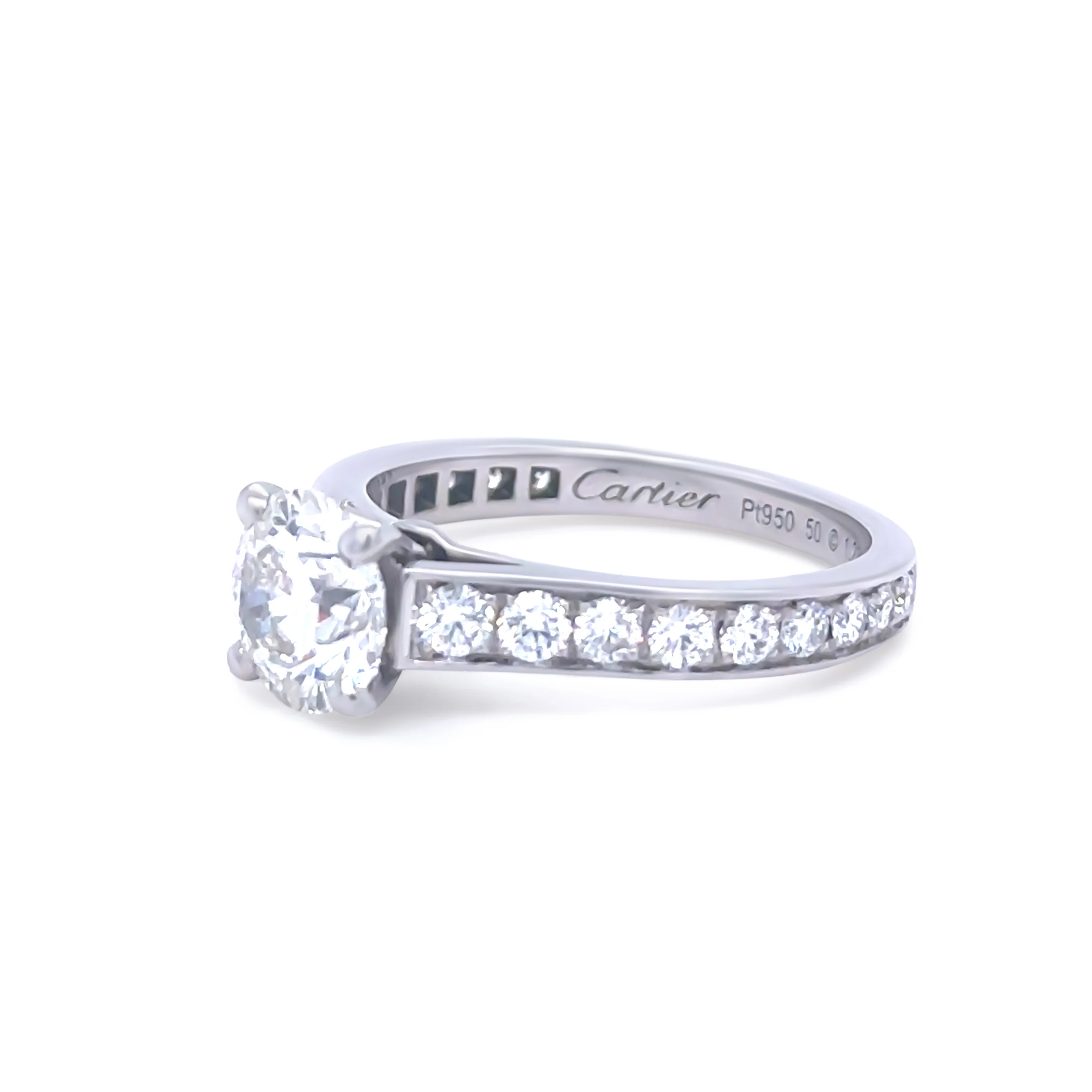 Cartier Platinum 1895 Solitaire Engagement Ring 1.83ct 4.63g - Image 4
