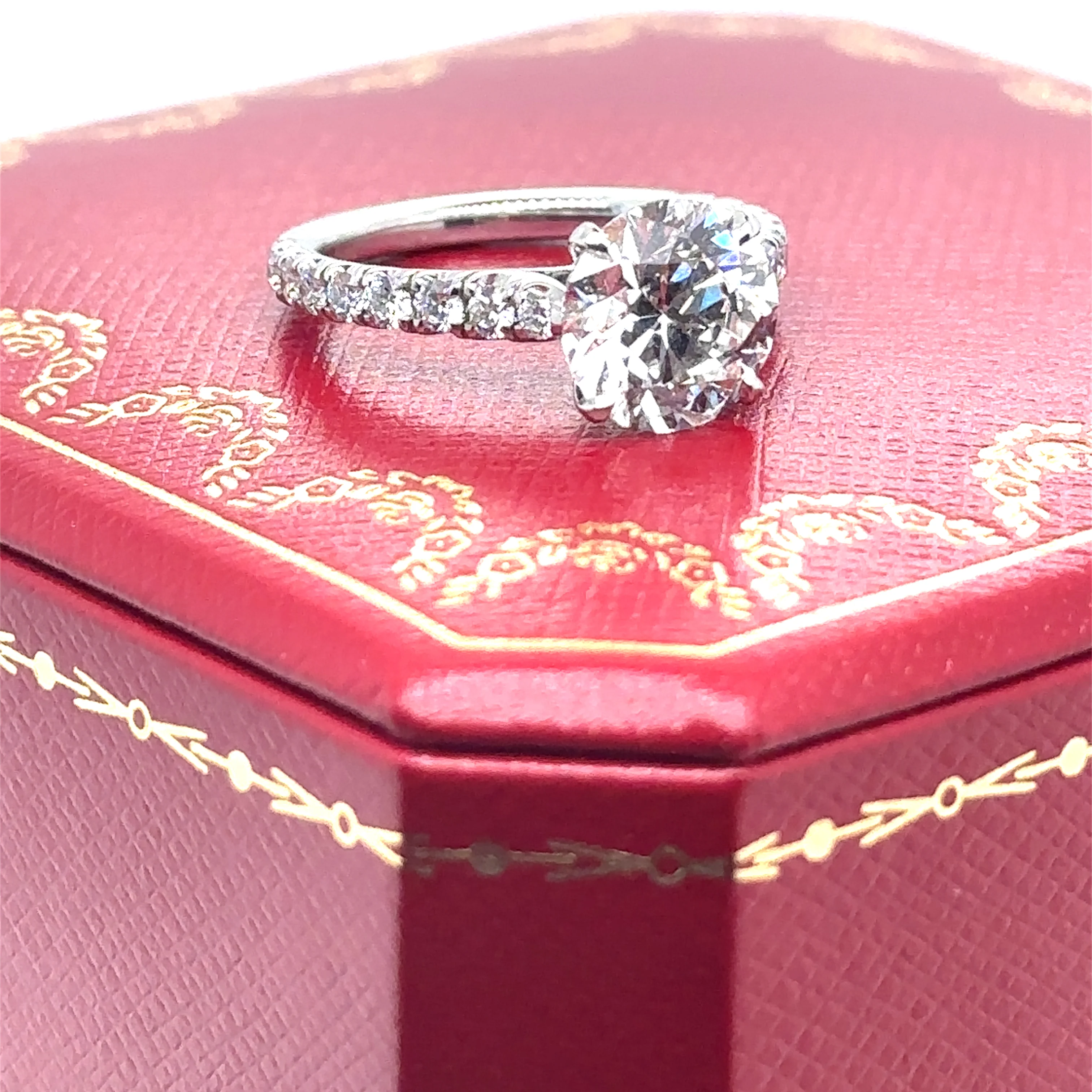 Cartier Platinum Diamond Engagement Ring 3.43ct 5.5g - Image 13