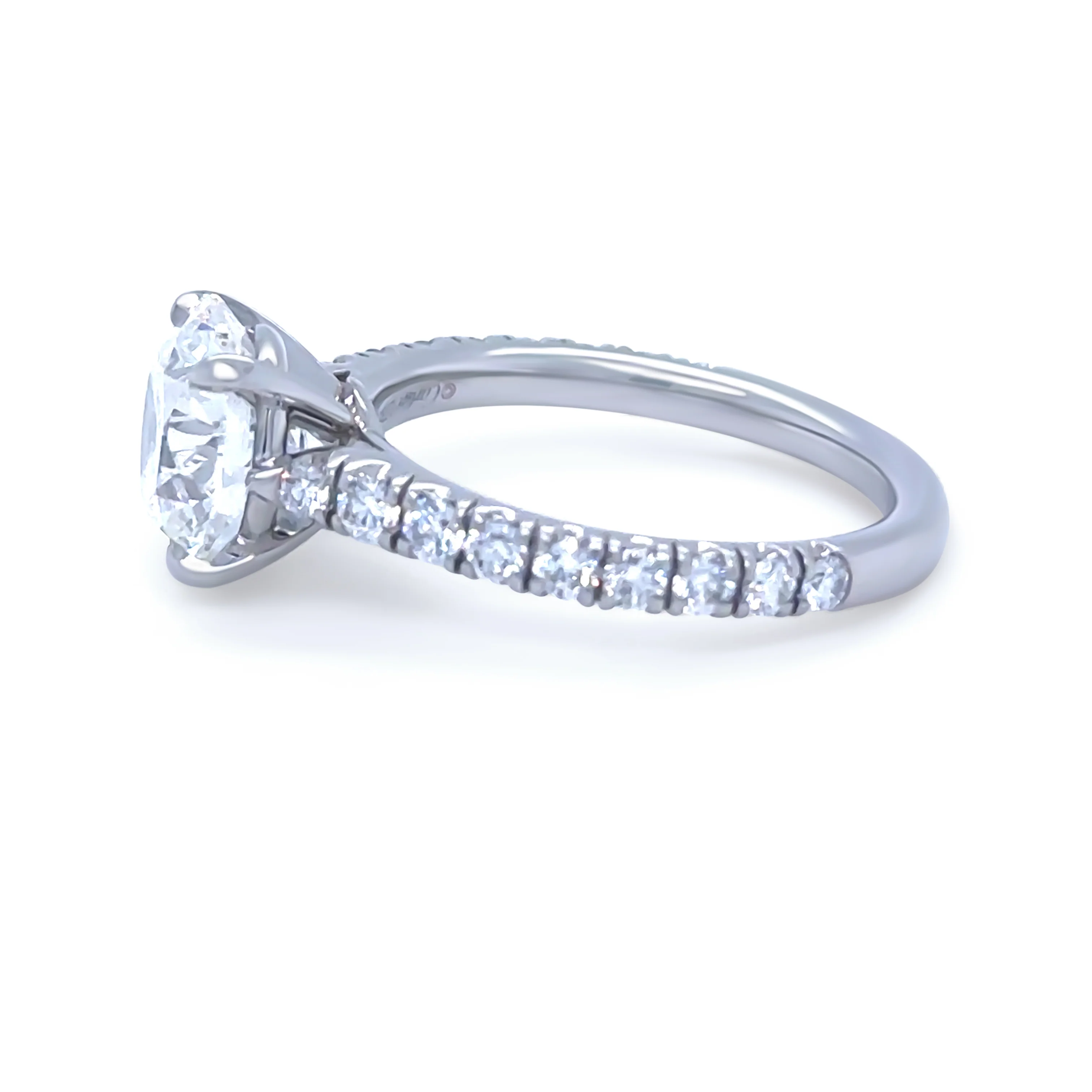 Cartier Platinum Diamond Engagement Ring 3.43ct 5.5g - Image 4
