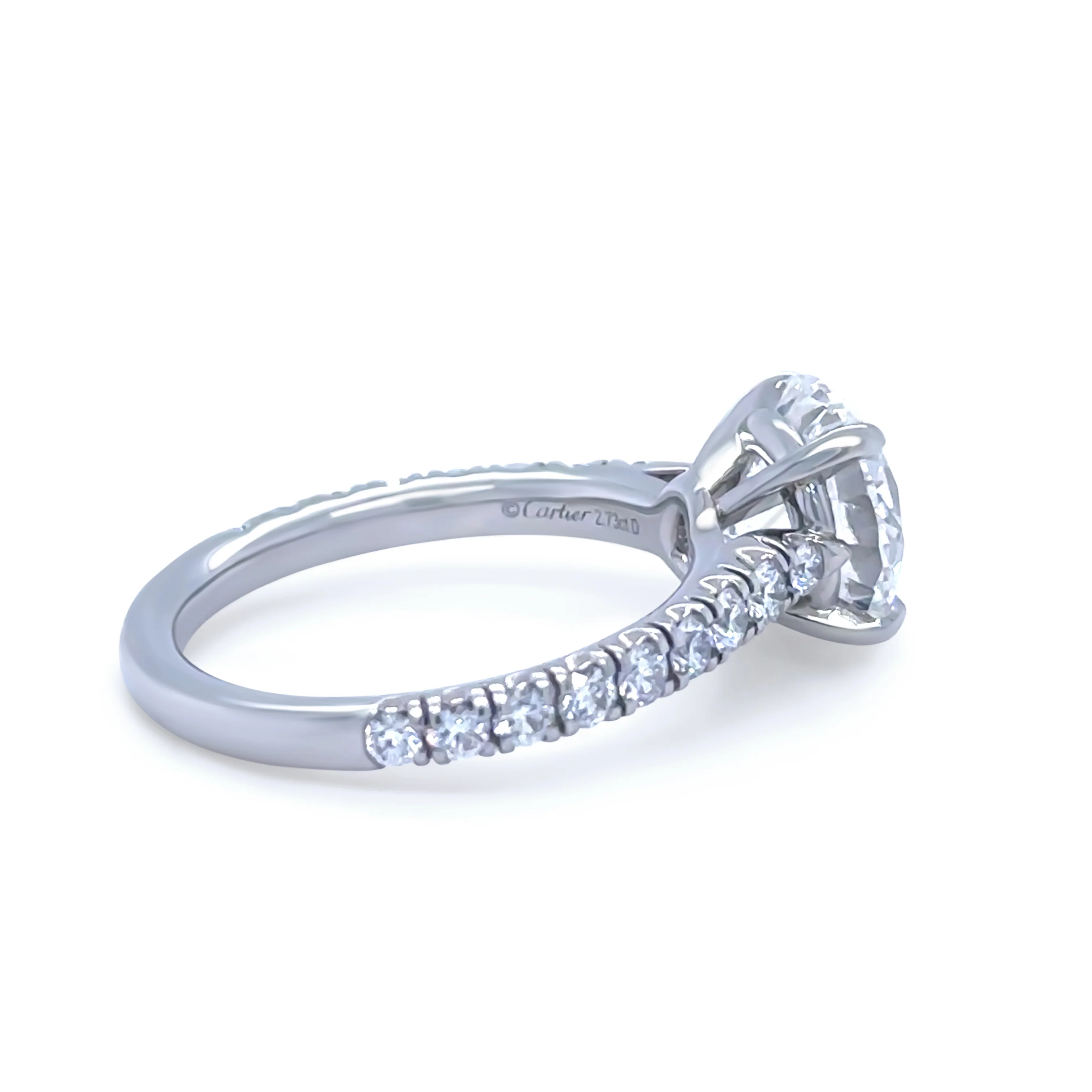 Cartier Platinum Diamond Engagement Ring 3.43ct 5.5g - Image 6