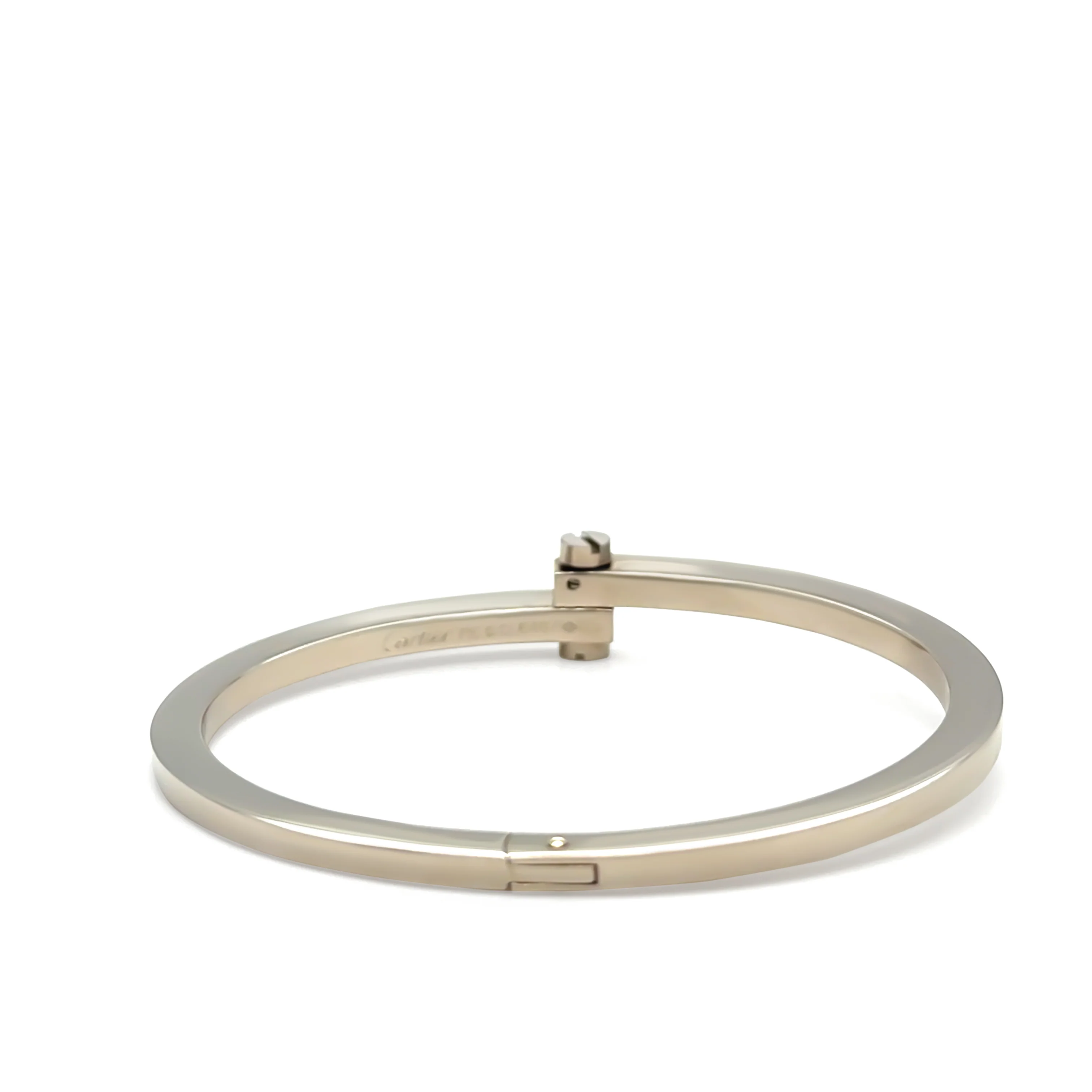 Cartier Rare 1980s 18ct White Gold Menotte Handcuff Bracelet 60.28g - Image 2
