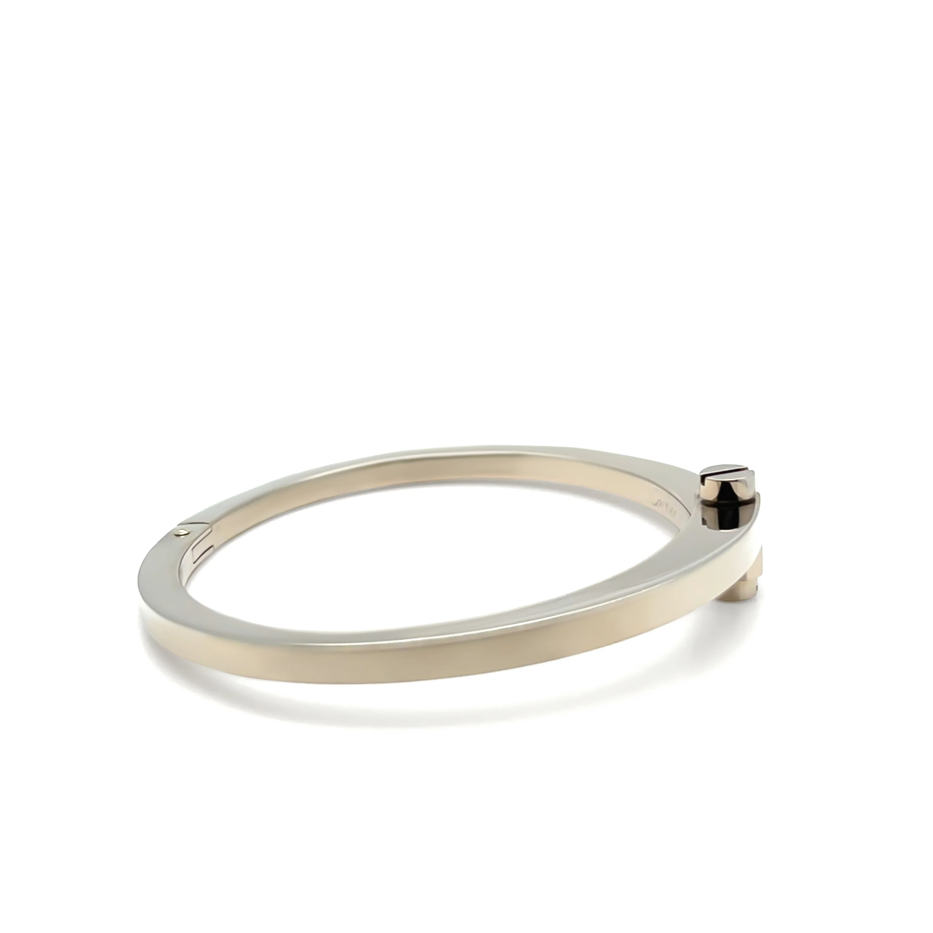 Cartier Rare 1980s 18ct White Gold Menotte Handcuff Bracelet 60.28g - Image 5