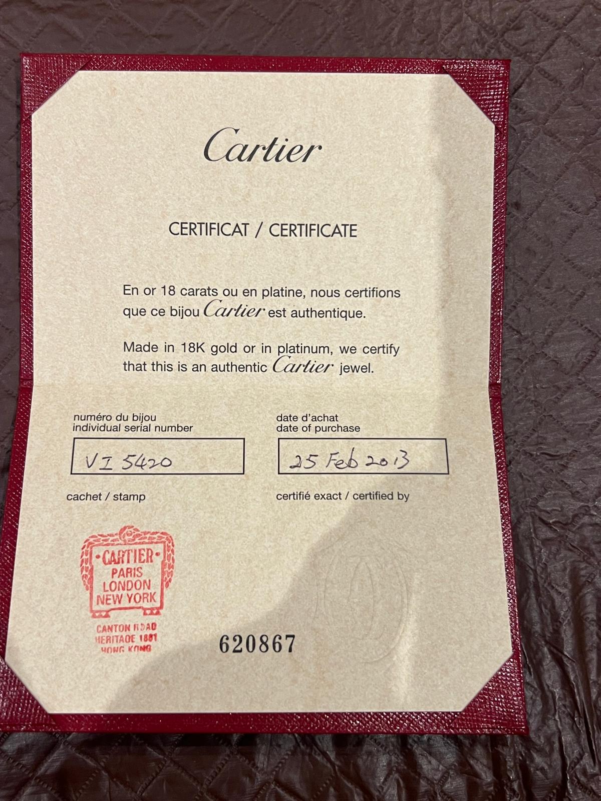 Cartier Trinity Diamond Platinum White Gold Ceramic Band Ring 1.54ct - Image 8
