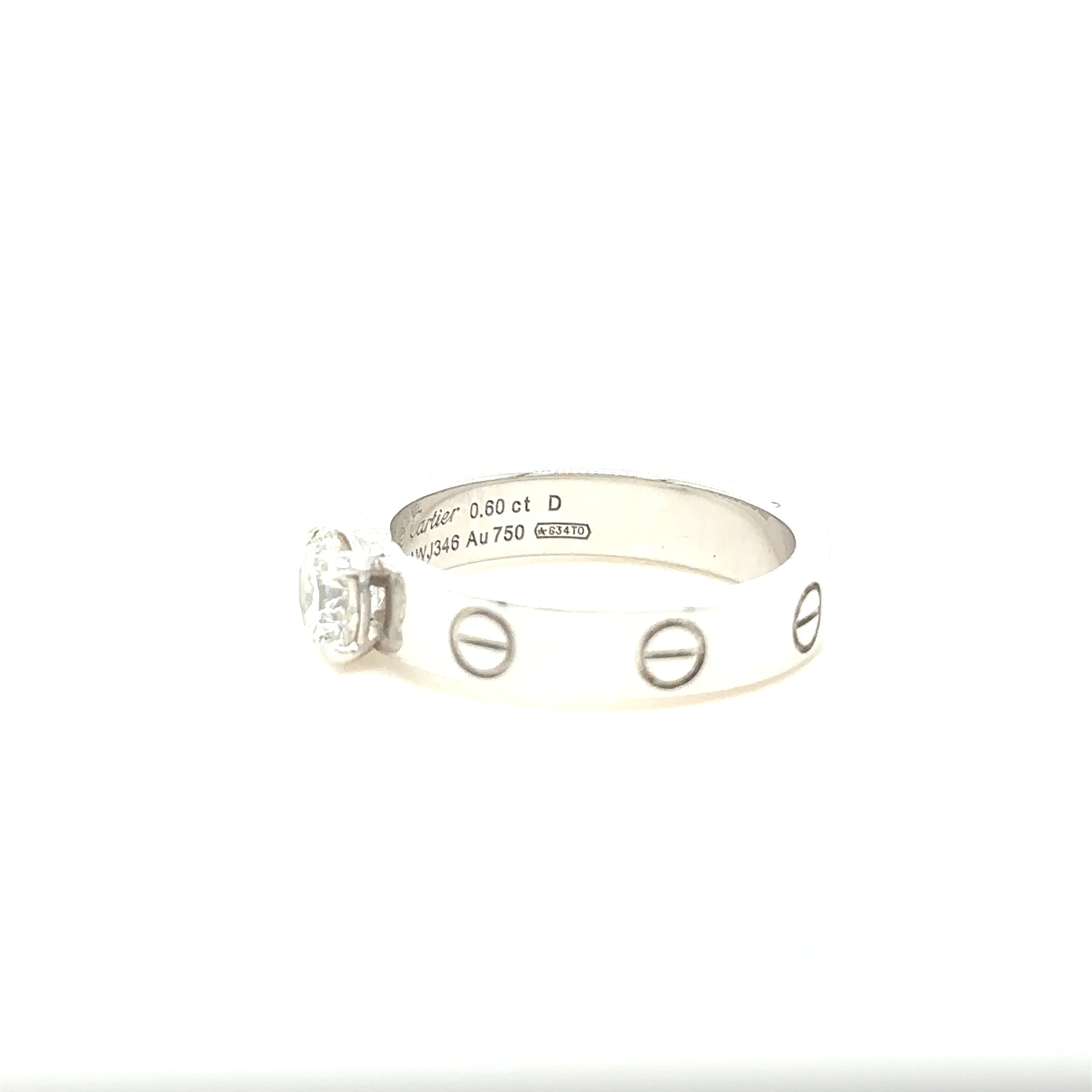 Cartier White Gold Love Solitaire Ring - Image 8