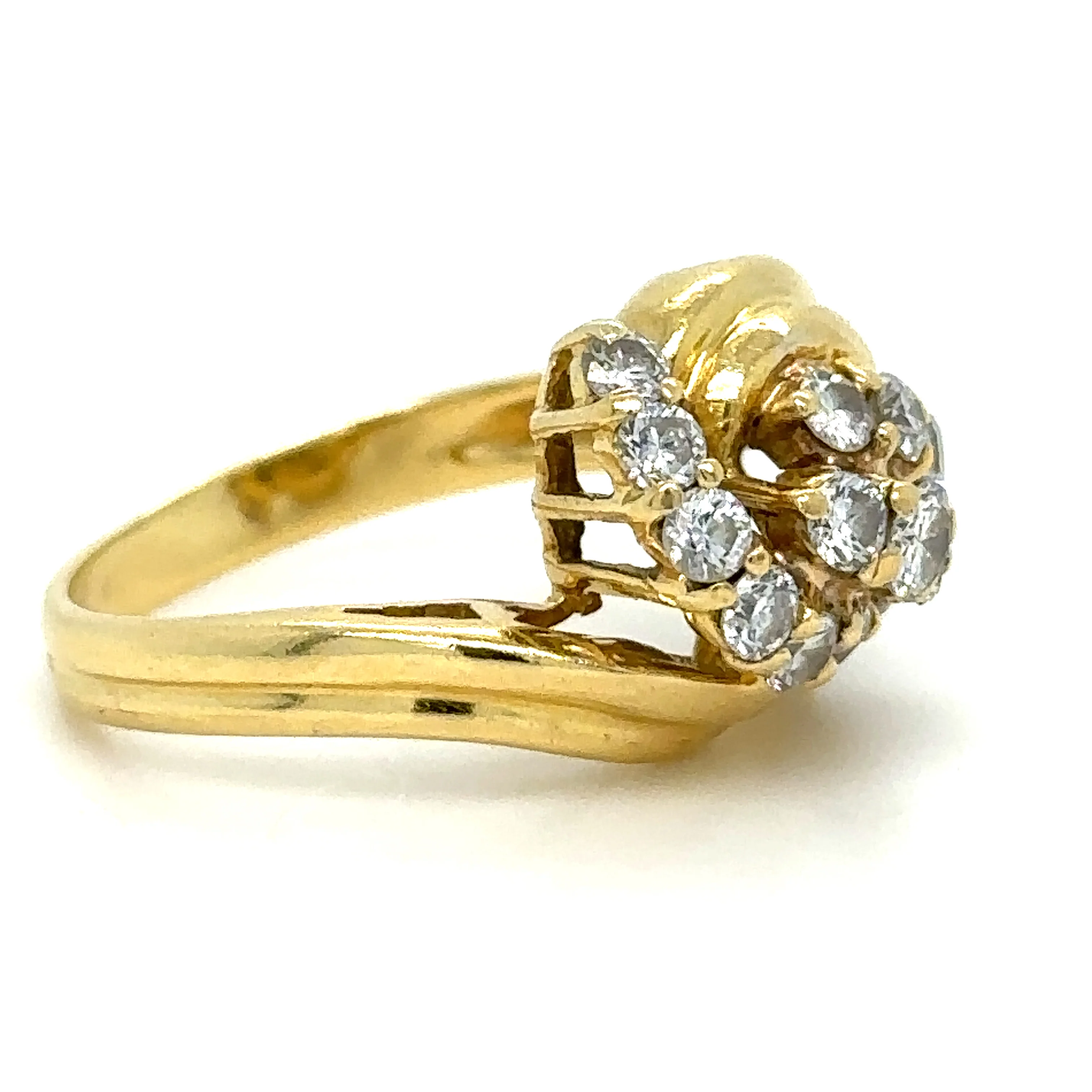 Cerrone 18ct Yellow Gold Diamond Cluster Ring 0.80ct - Image 3