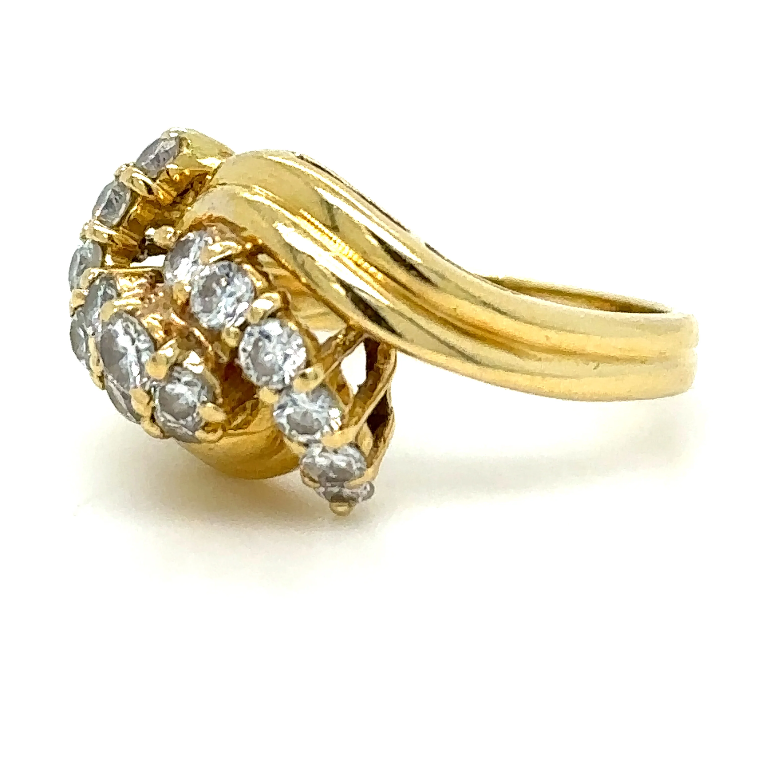 Cerrone 18ct Yellow Gold Diamond Cluster Ring 0.80ct - Image 4