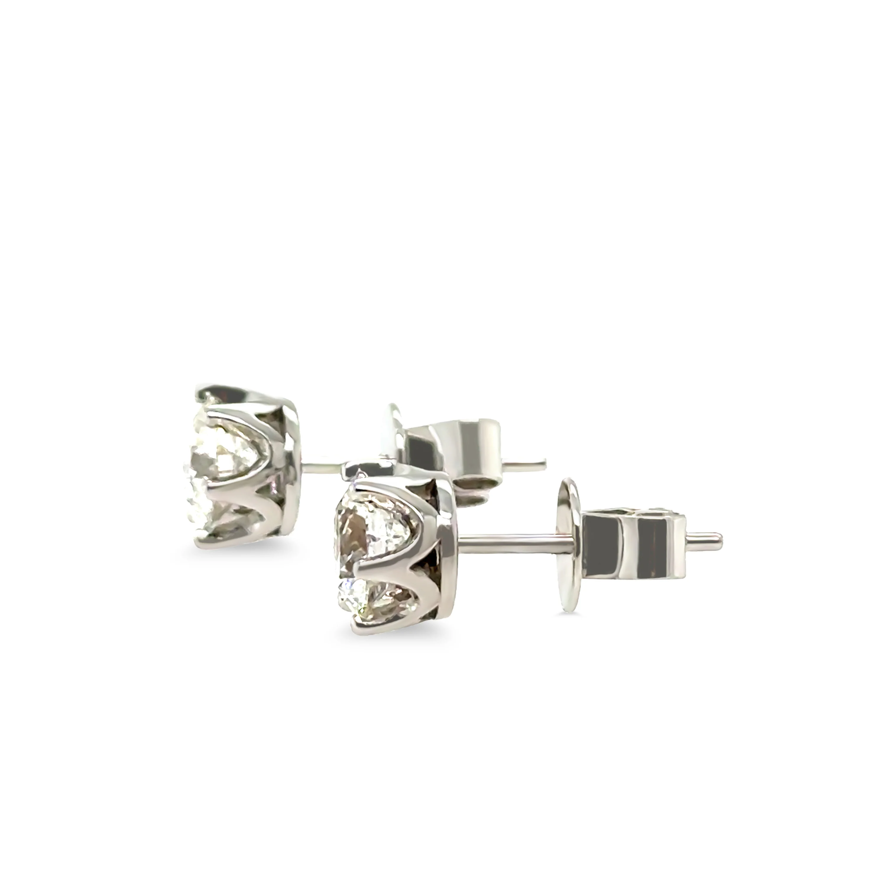 DCLA 18ct White Gold Diamond Earrings 1.40ct - Image 4