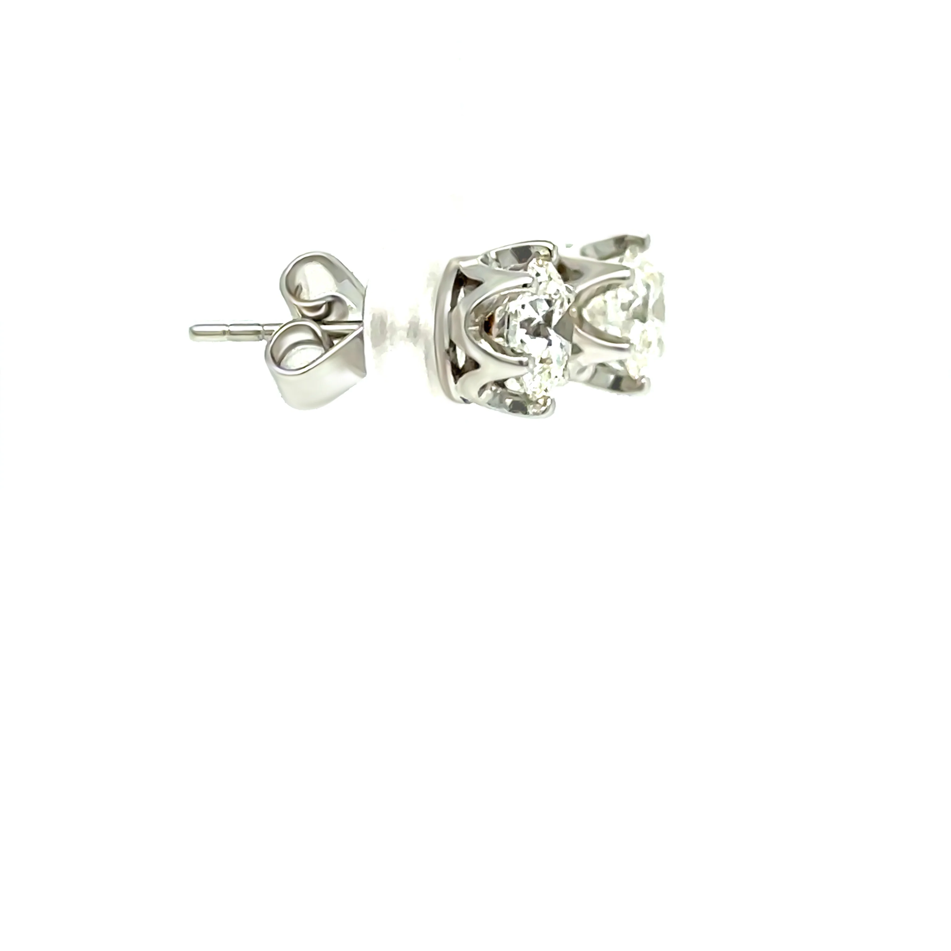DCLA 18ct White Gold Diamond Earrings 1.40ct - Image 5