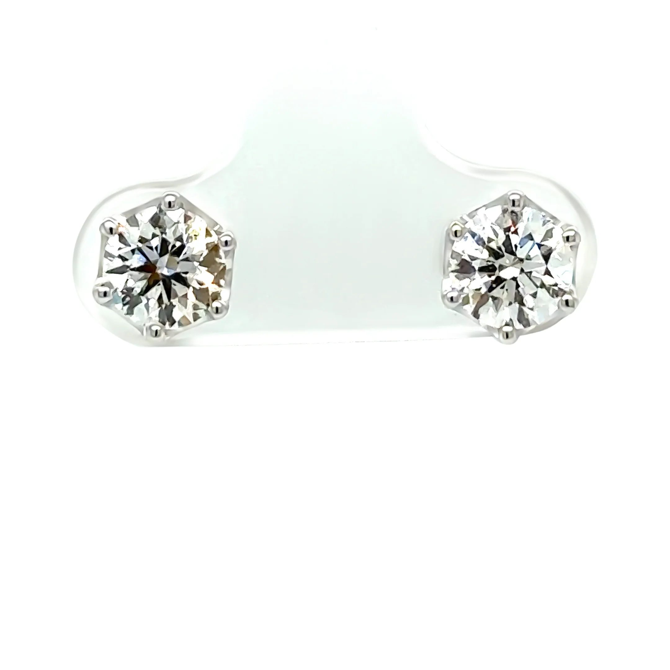 DCLA 18ct White Gold Diamond Earrings 1.40ct - Image 6