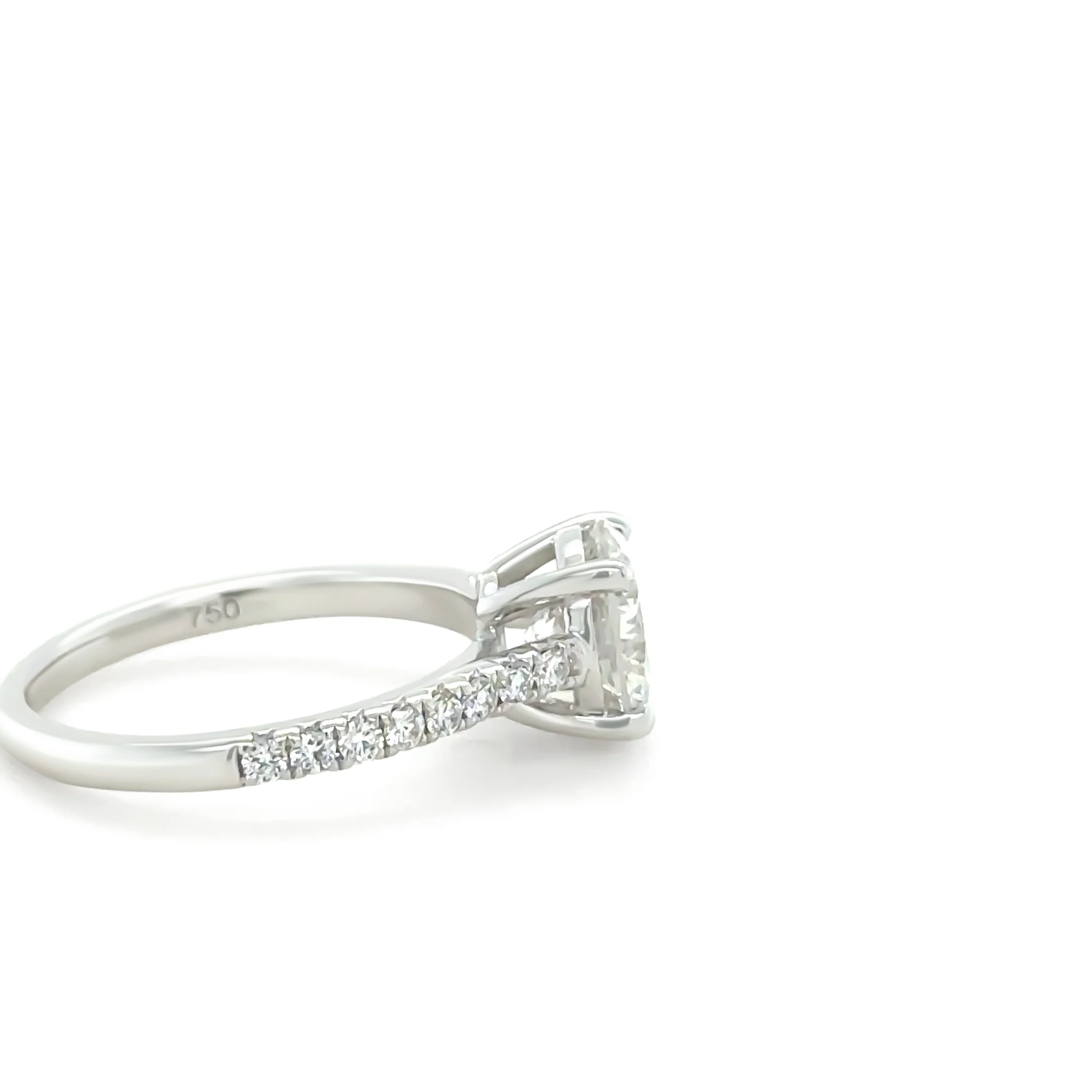 DCLA 18ct White Gold Diamond Engagement Ring 1.57ct - Image 3