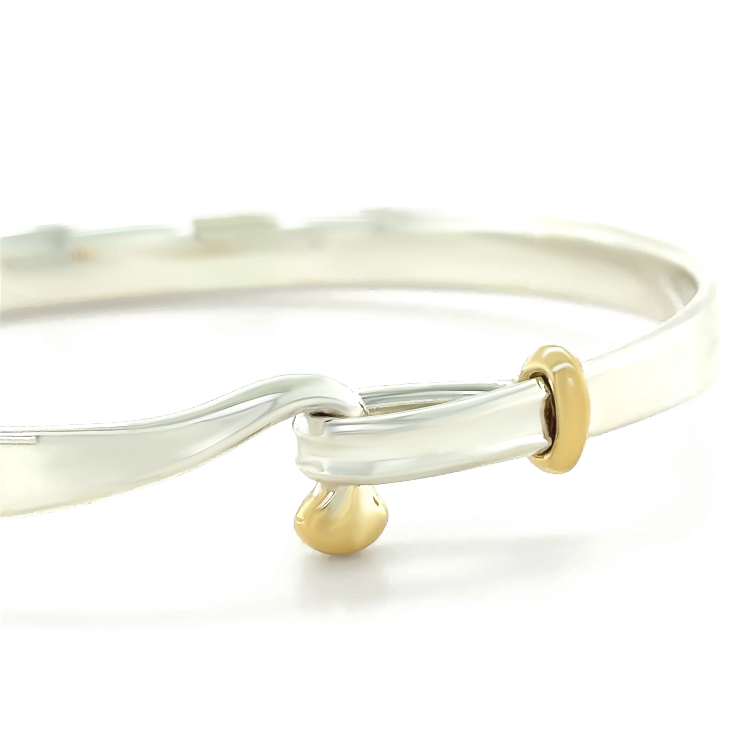 Georg Jensen 18ct Yellow Gold and Sterling Silver Torun Bracelet 15g - Image 3
