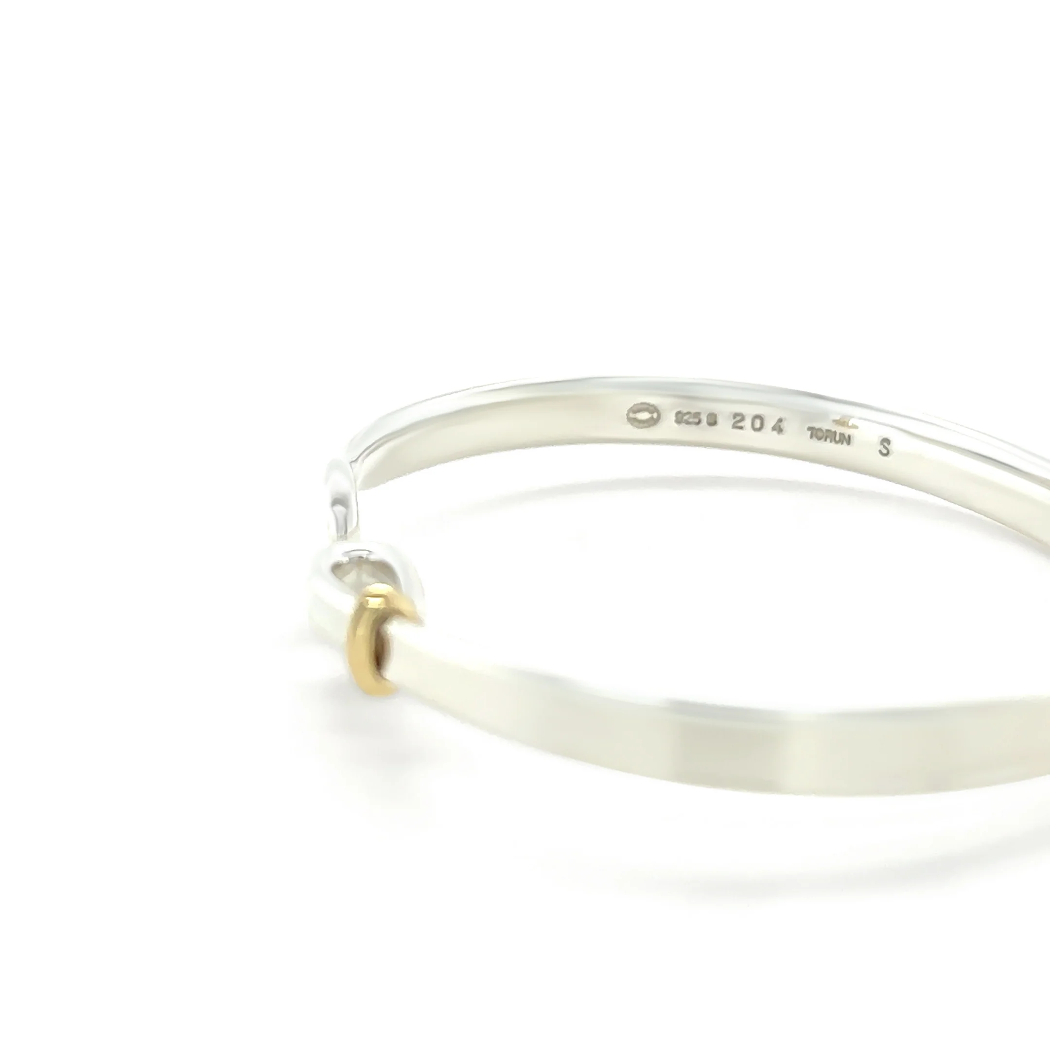Georg Jensen 18ct Yellow Gold and Sterling Silver Torun Bracelet 15g - Image 6