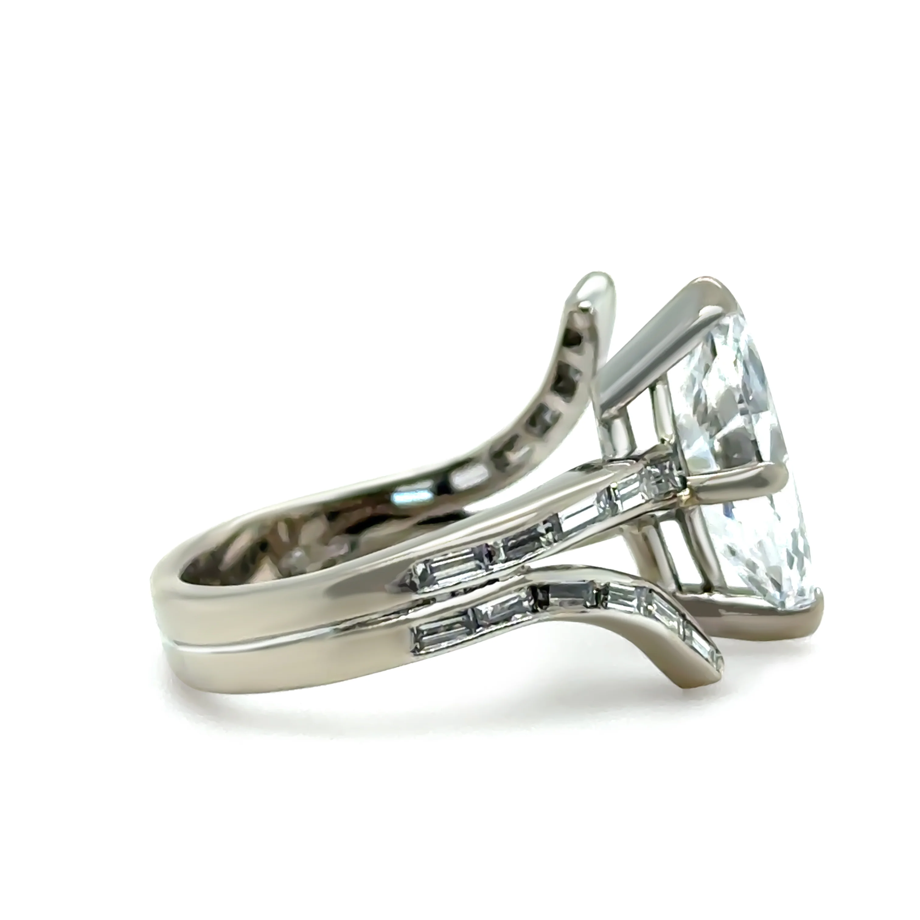 GIA 14ct White Gold Marquise Diamond Ring 3.52ct - Image 4