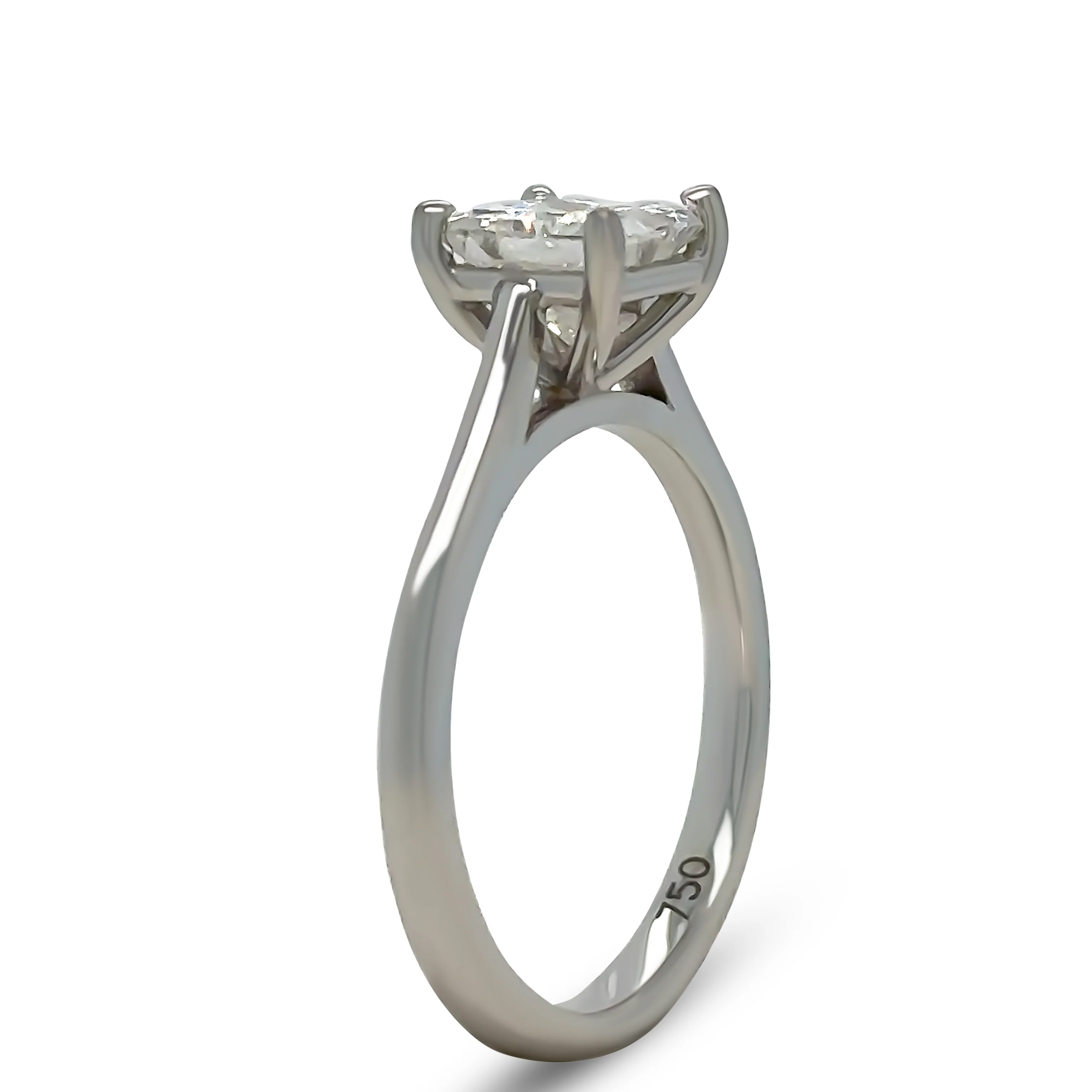 GIA 18ct White Gold Diamond Engagement Ring 1.02ct - Image 2