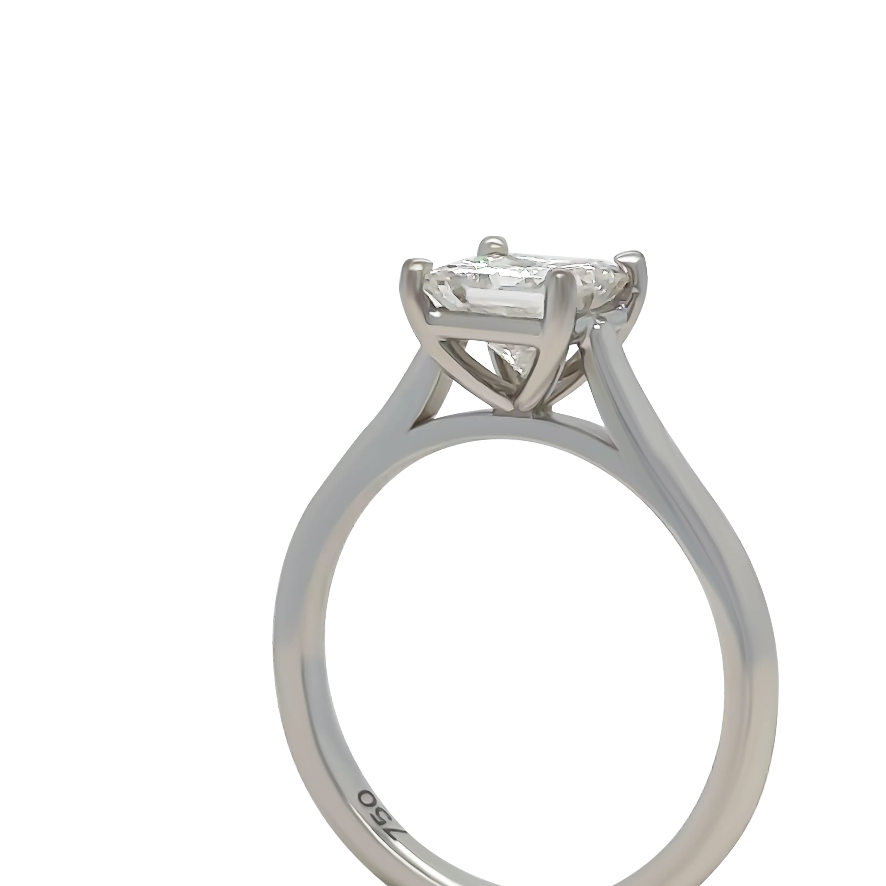 GIA 18ct White Gold Diamond Engagement Ring 1.02ct - Image 3