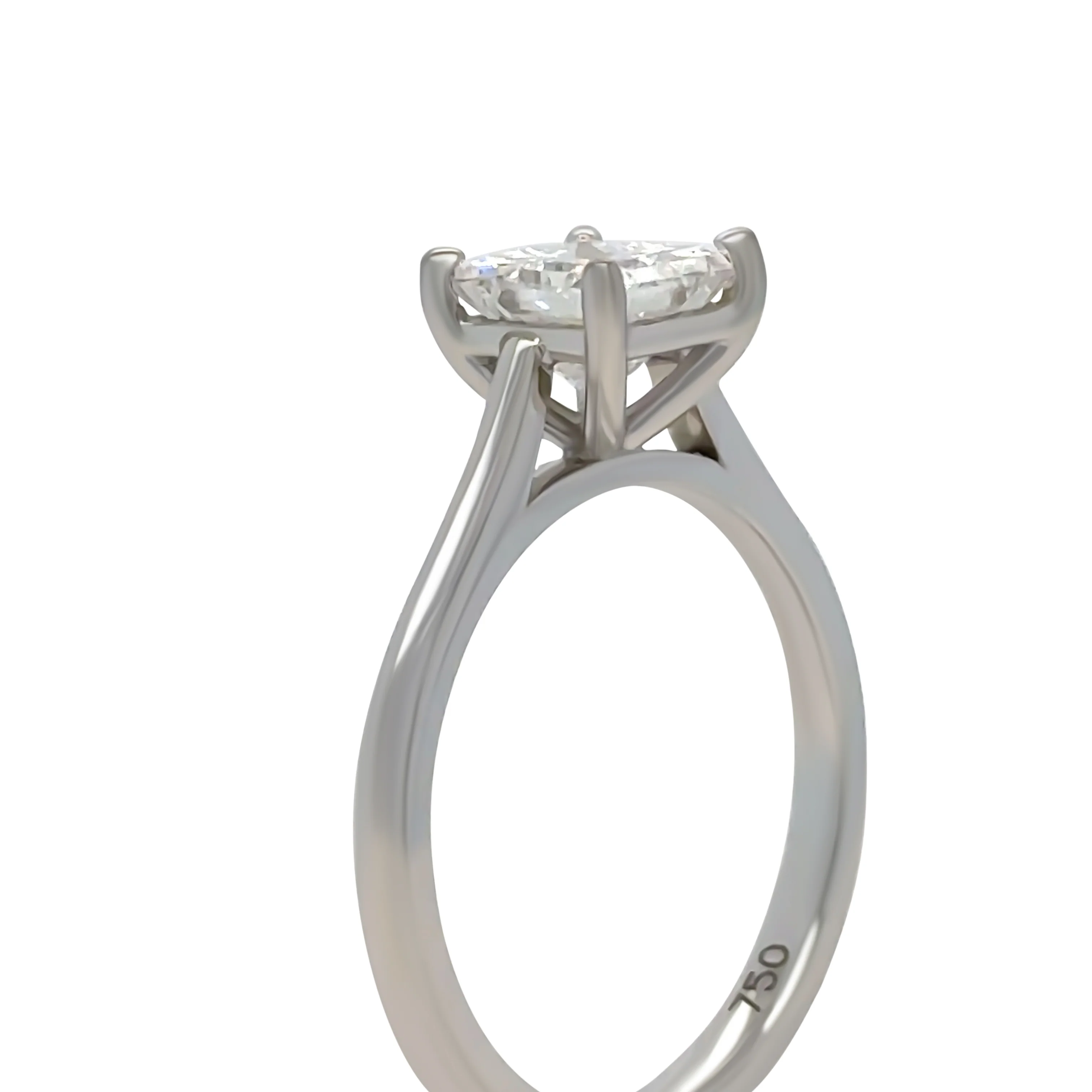GIA 18ct White Gold Diamond Engagement Ring 1.02ct - Image 4