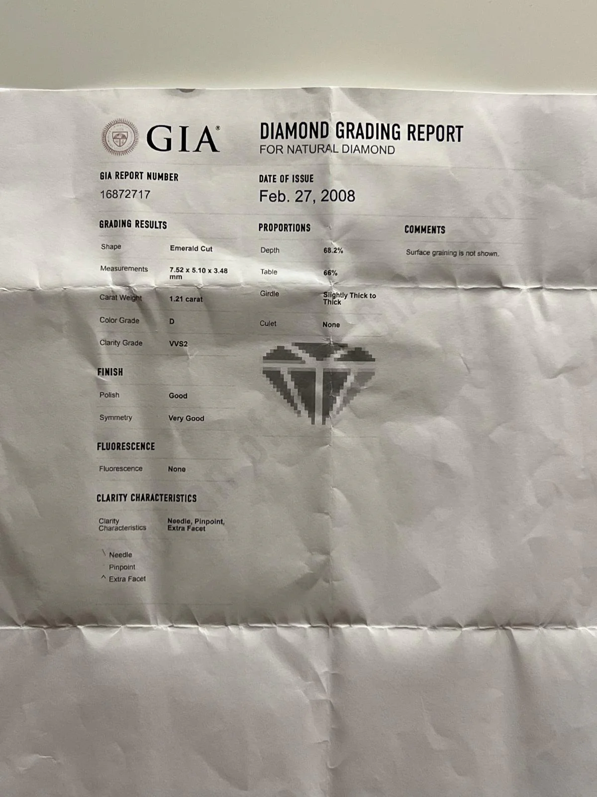 GIA 18ct White Gold Diamond Engagement Ring 1.21ct - Image 9