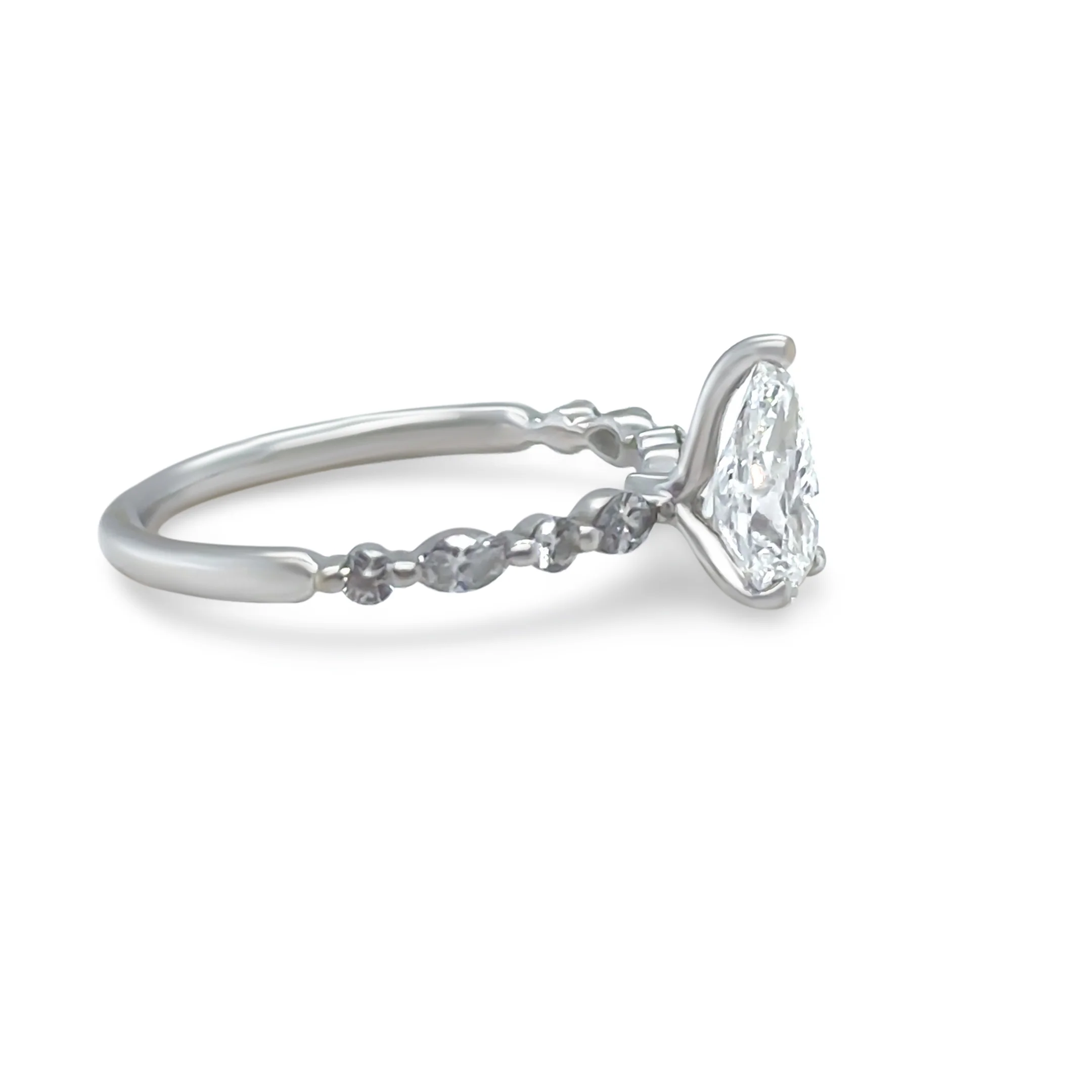 GIA 18ct White Gold Diamond Engagement Ring 1.28ct - Image 3
