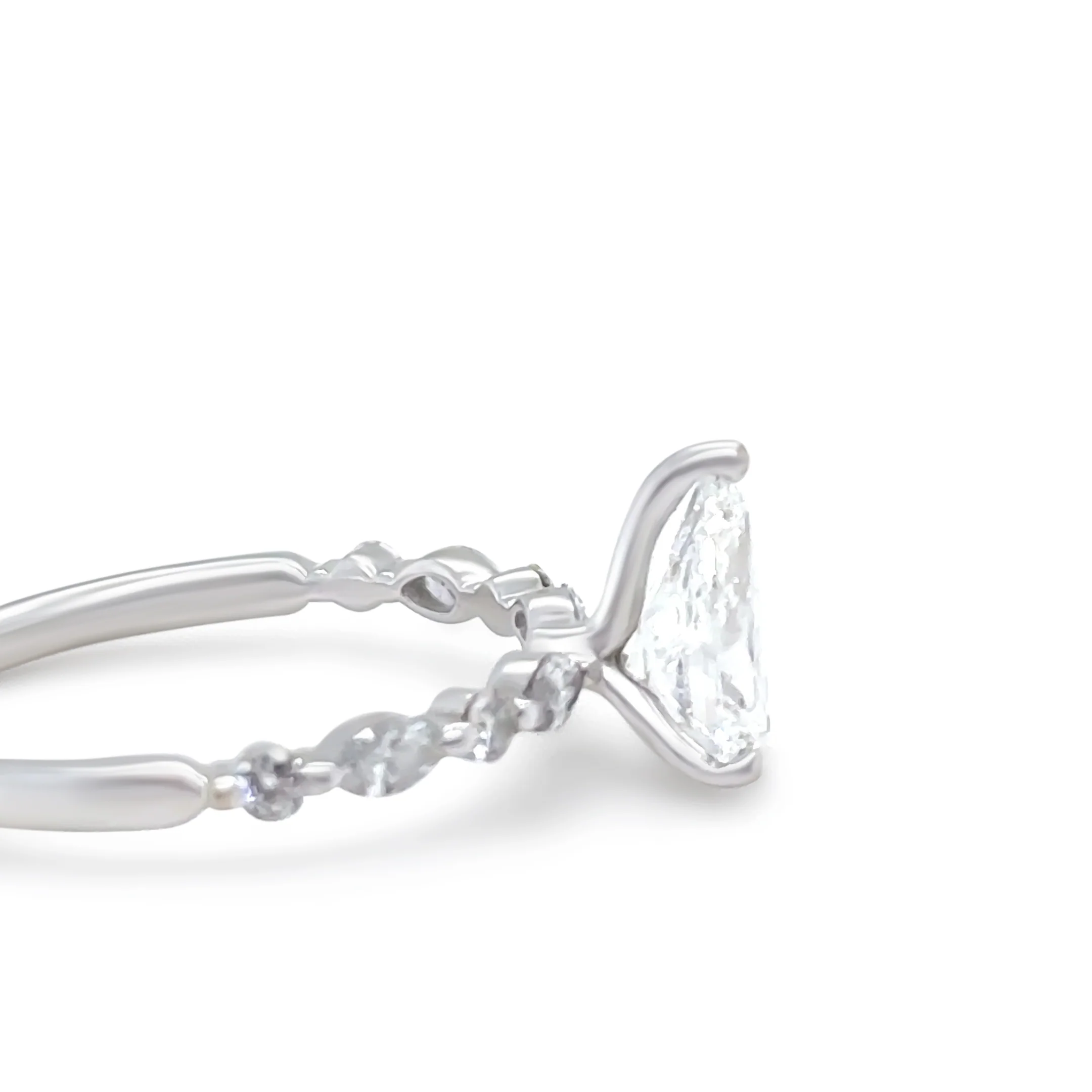GIA 18ct White Gold Diamond Engagement Ring 1.28ct - Image 4