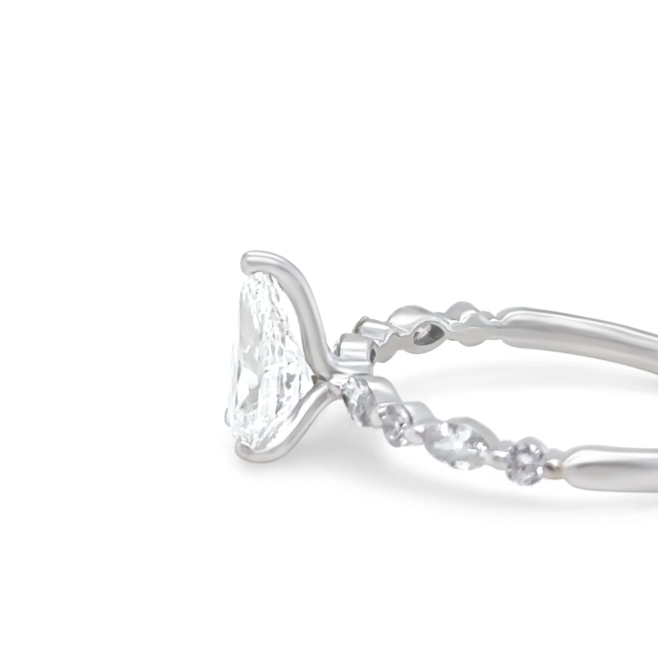 GIA 18ct White Gold Diamond Engagement Ring 1.28ct - Image 5
