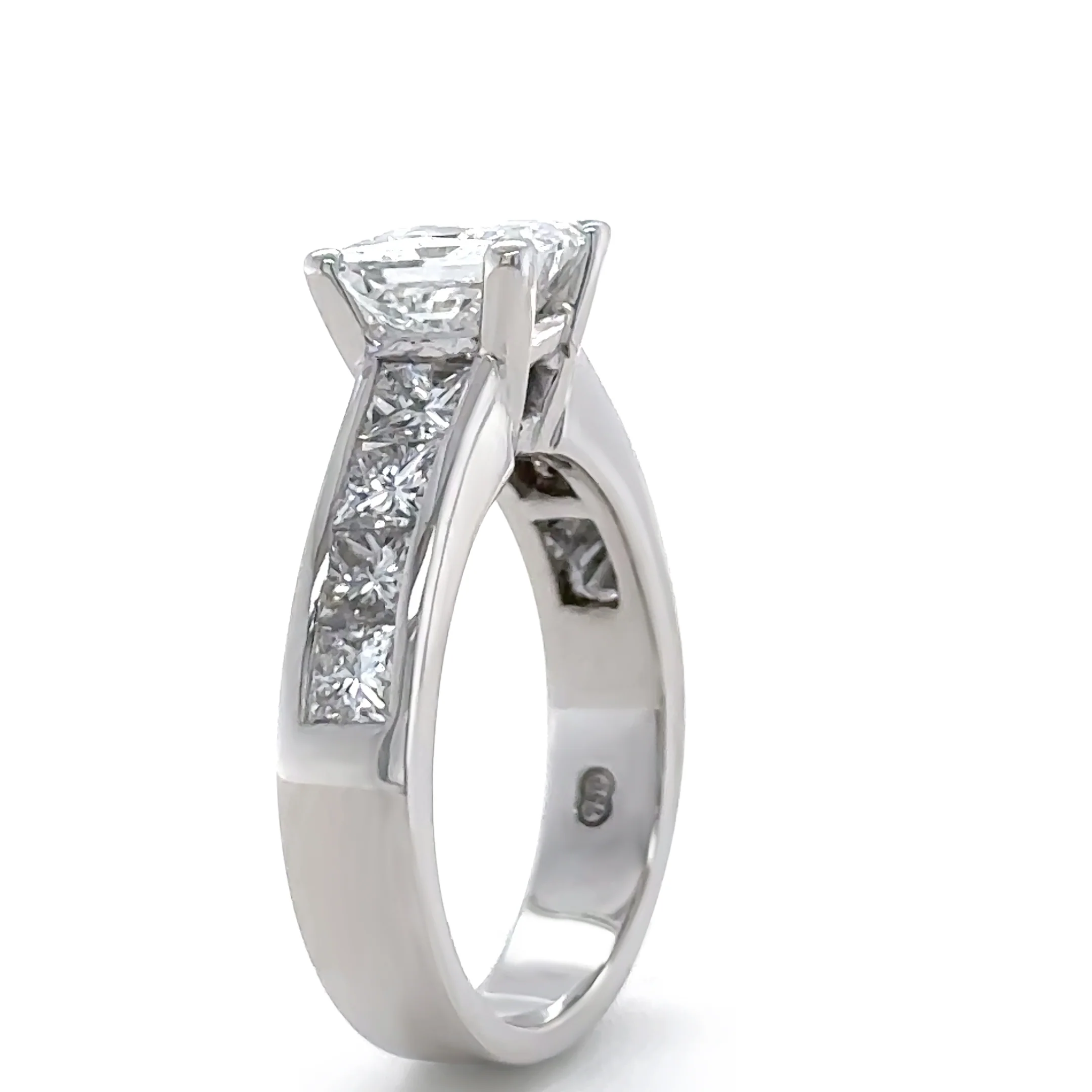 GIA 18ct White Gold Diamond Engagement Ring 2.83ct 7.72g - Image 9