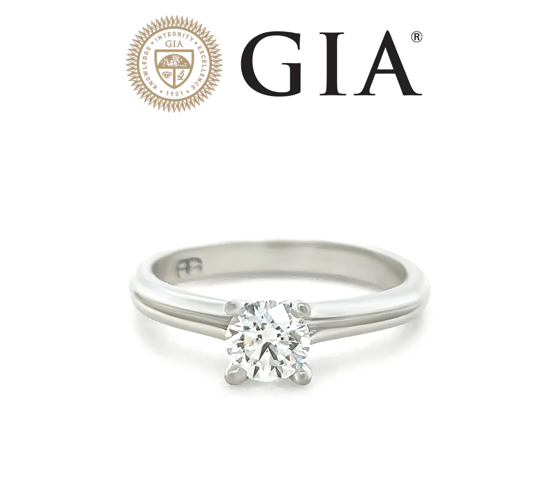 GIA 18ct White Gold Diamond Ring 0.40ct 2.73g