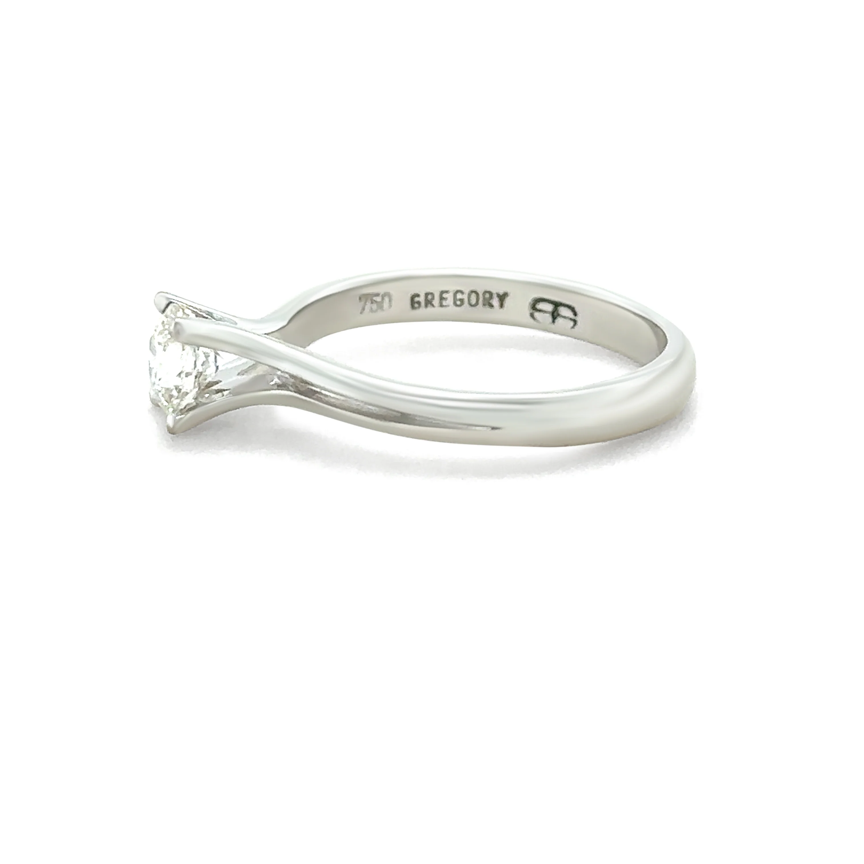 GIA 18ct White Gold Diamond Ring 0.40ct 2.73g - Image 6
