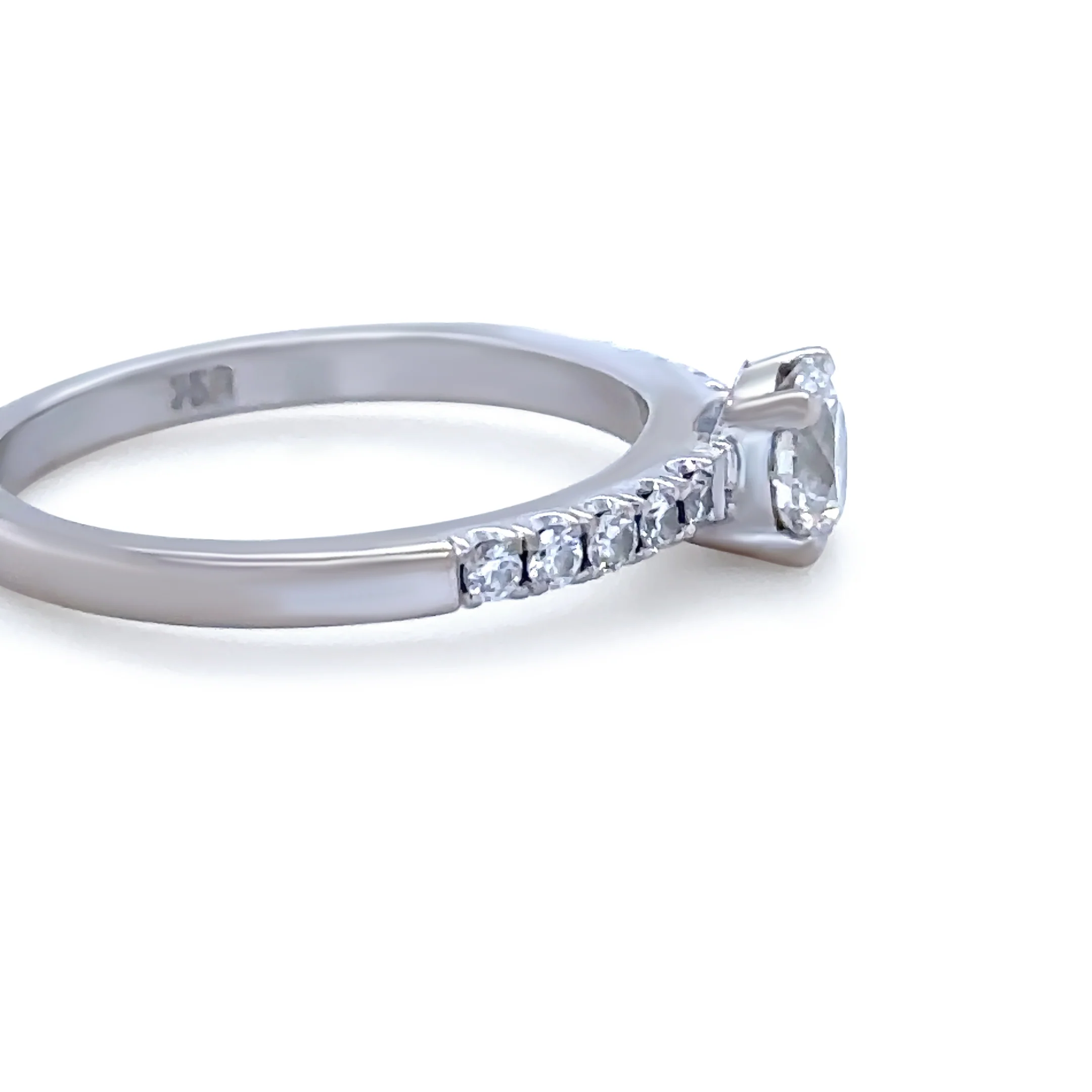 GIA 18ct White Gold Diamond Engagement Ring 0.68ct - Image 2