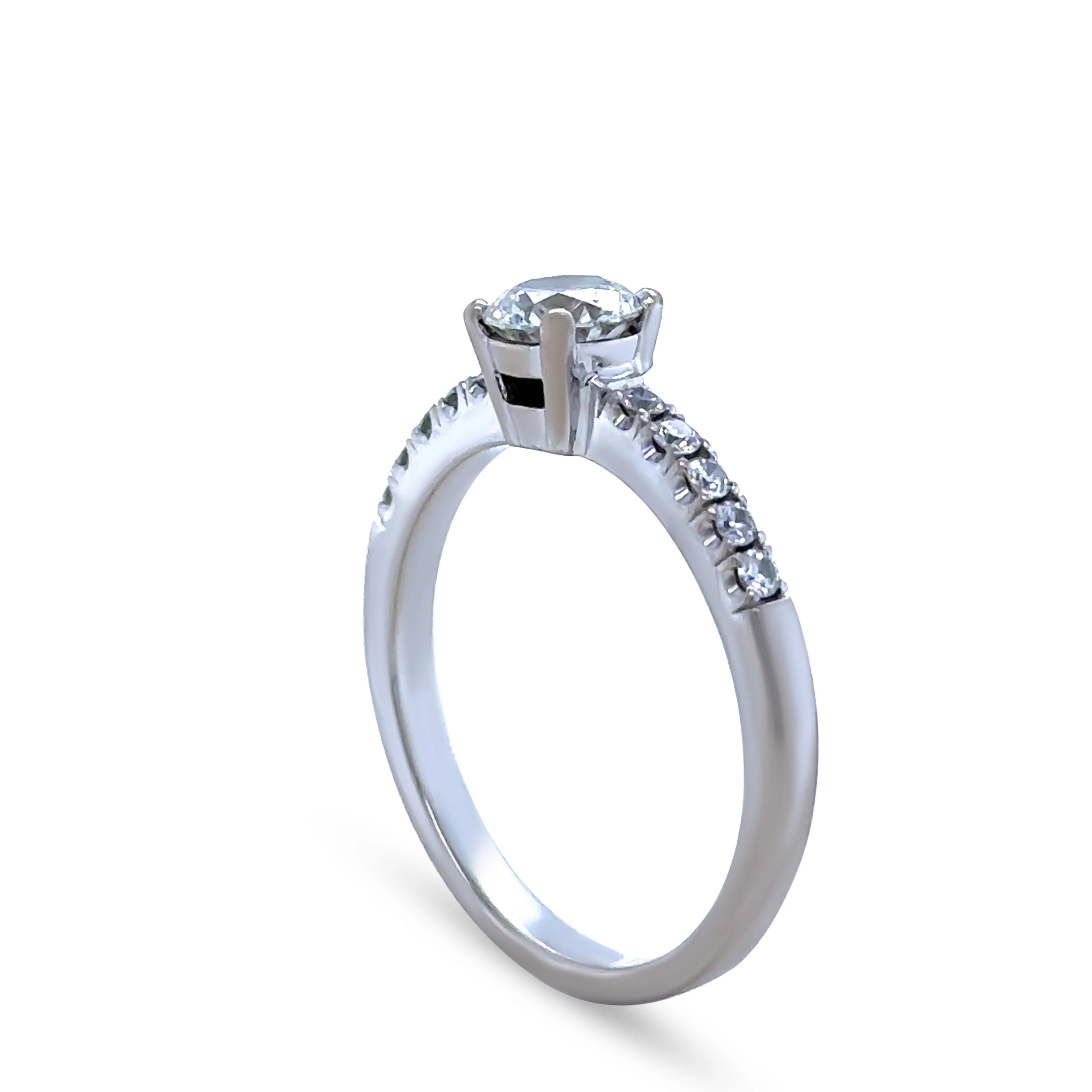 GIA 18ct White Gold Diamond Engagement Ring 0.68ct - Image 4