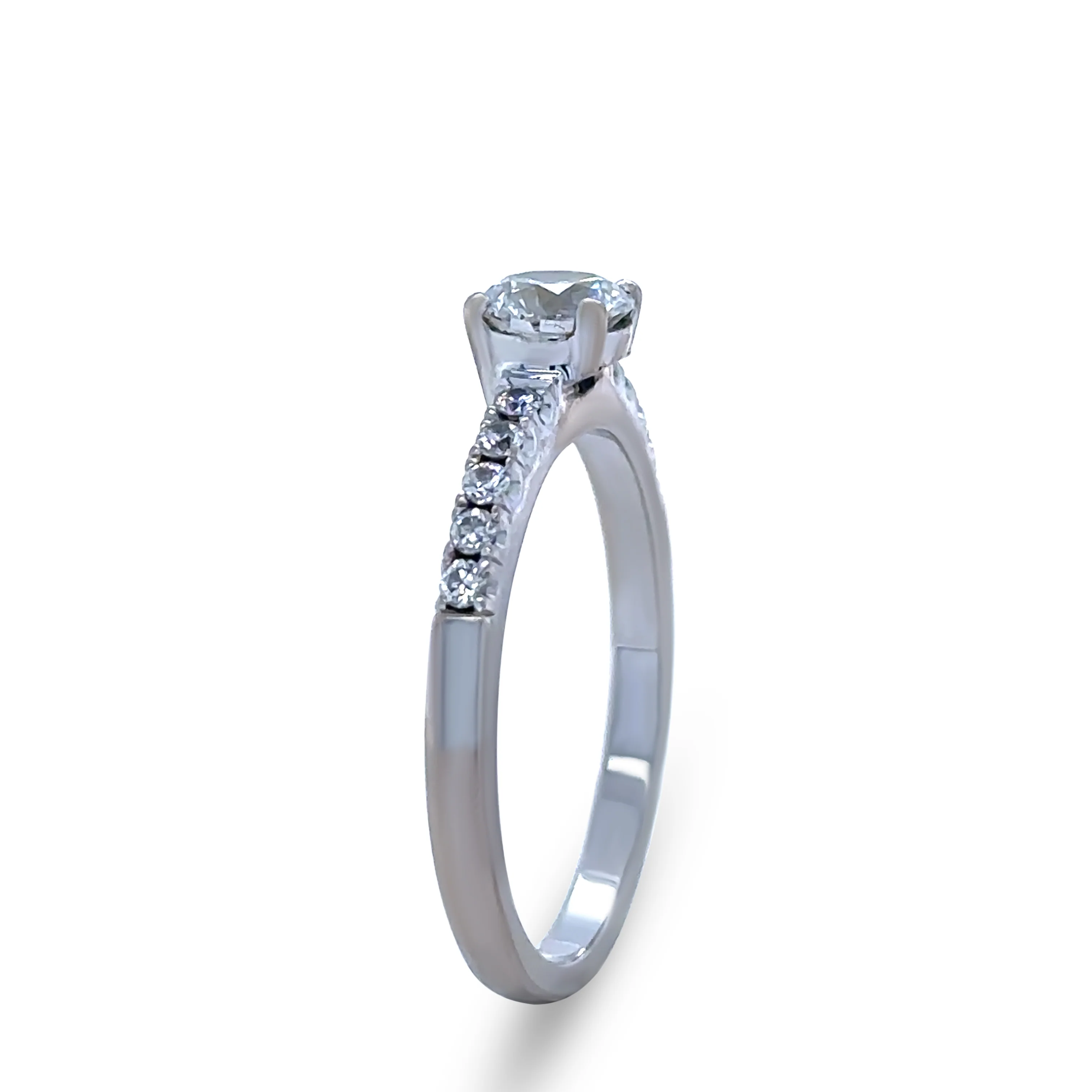 GIA 18ct White Gold Diamond Engagement Ring 0.68ct - Image 5