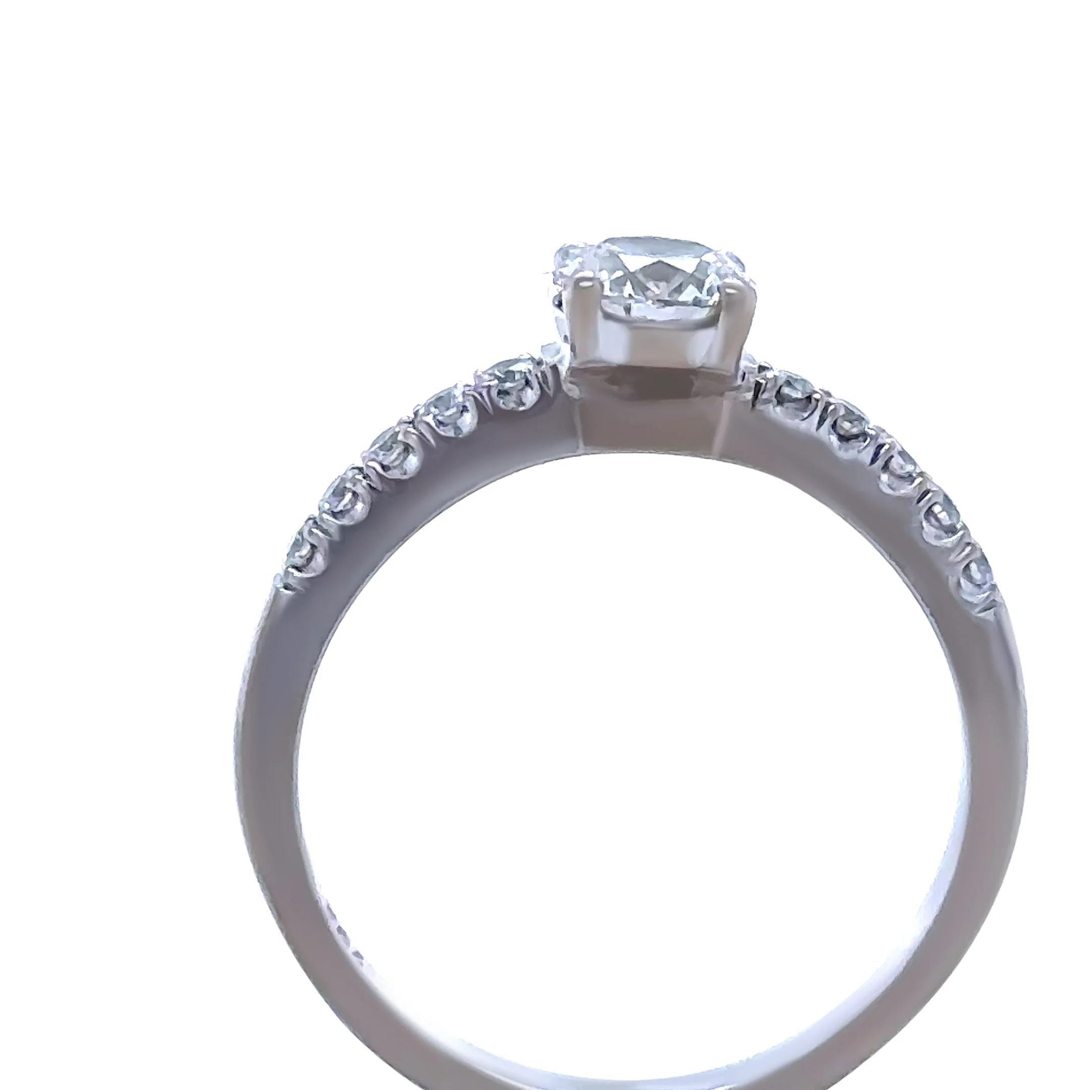 GIA 18ct White Gold Diamond Engagement Ring 0.68ct - Image 6