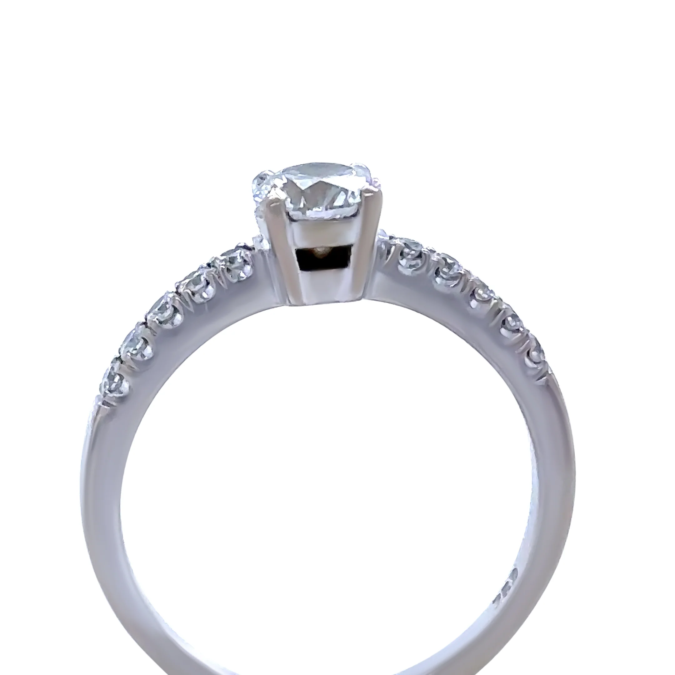 GIA 18ct White Gold Diamond Engagement Ring 0.68ct - Image 7
