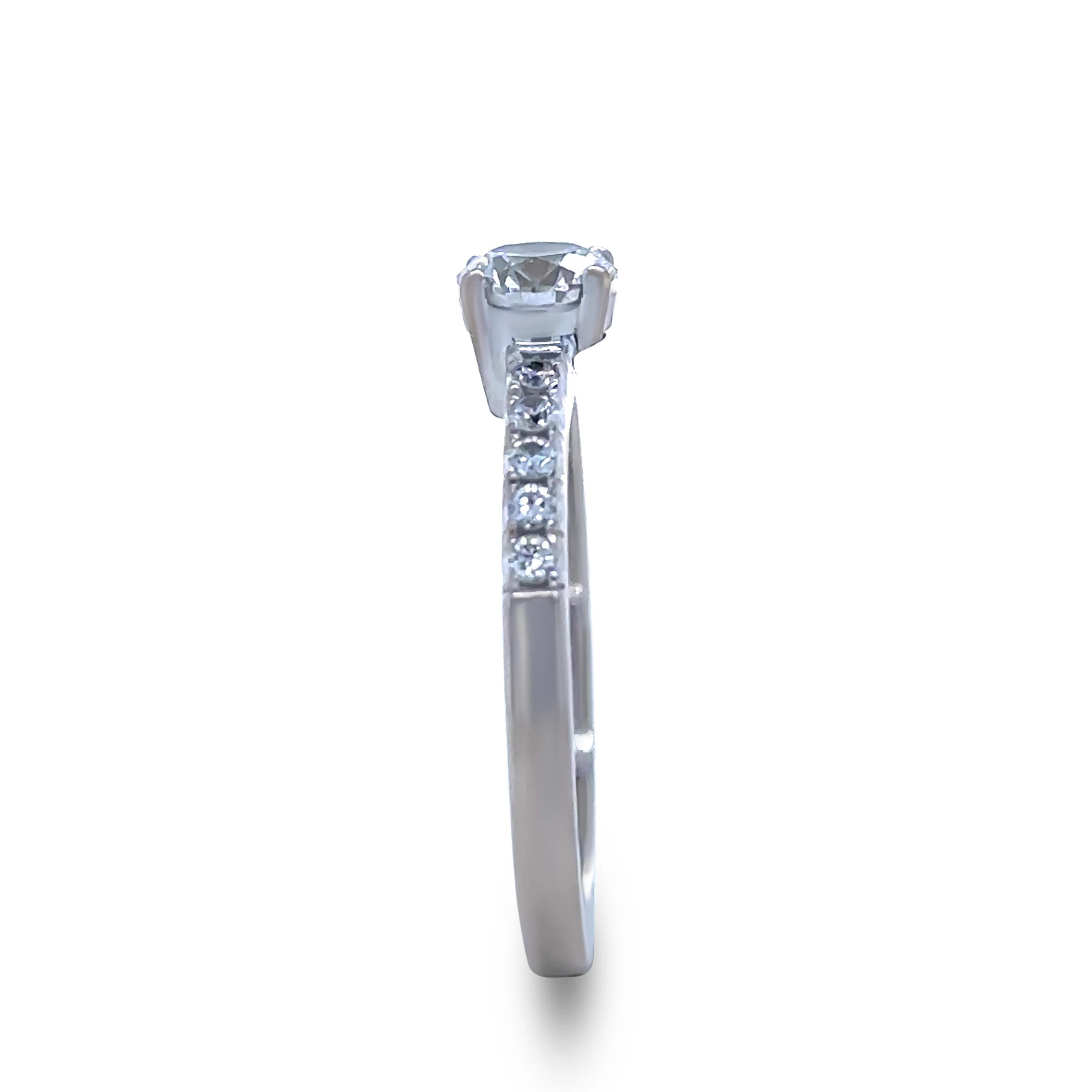 GIA 18ct White Gold Diamond Engagement Ring 0.68ct - Image 8