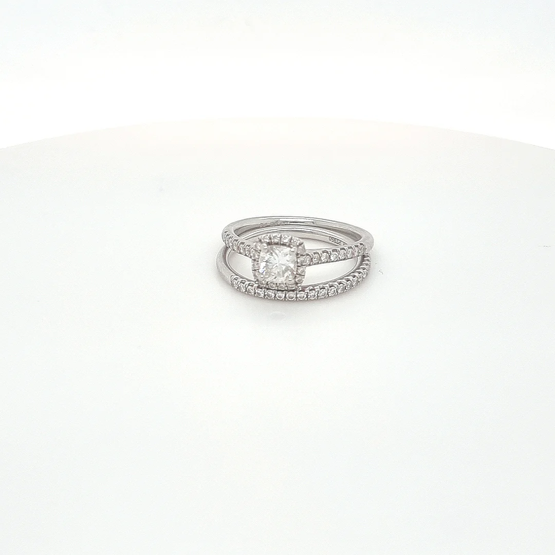GIA Engagement & Wedding Ring Set - Image 6