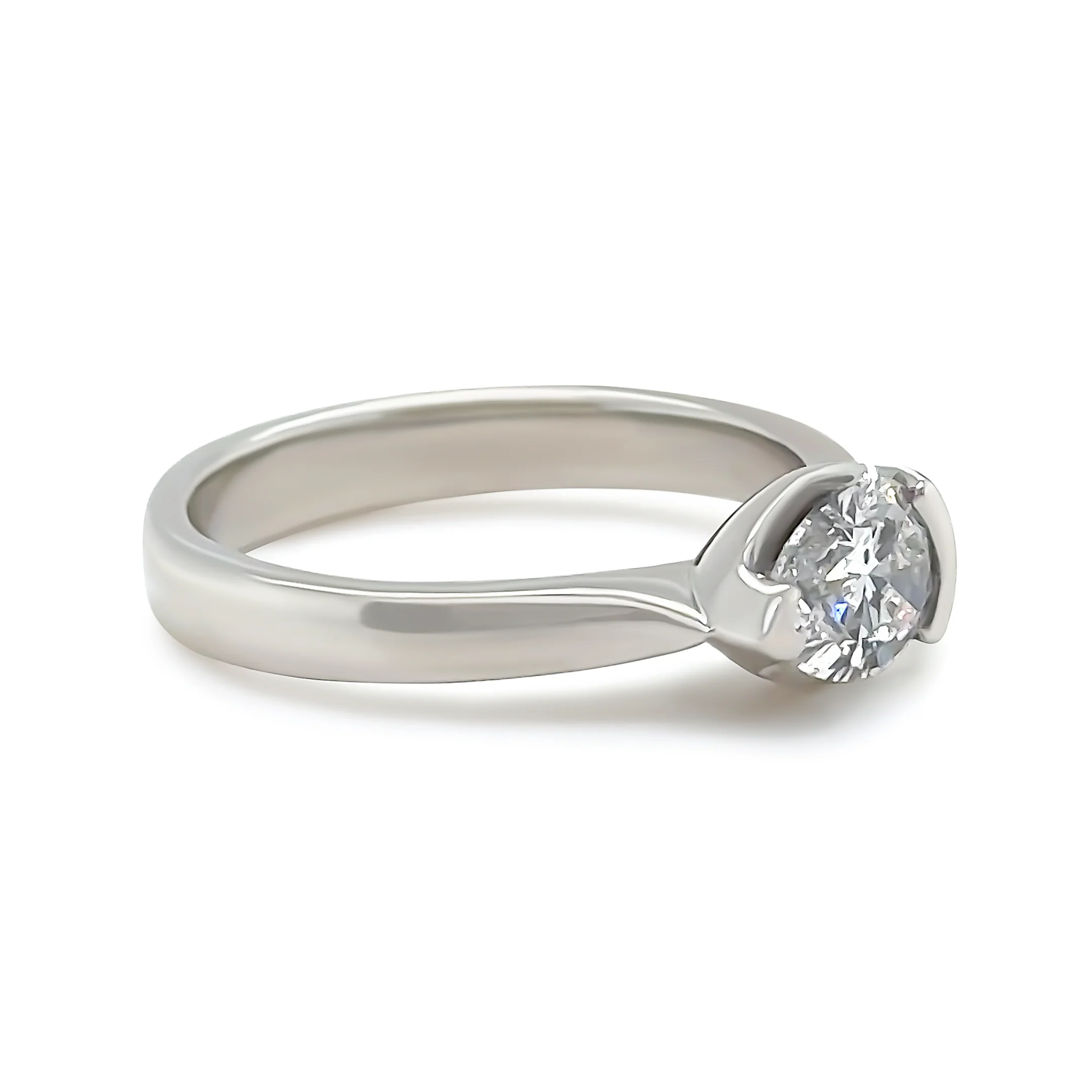 GIA Platinum Diamond Engagement Ring 0.91ct - Image 2