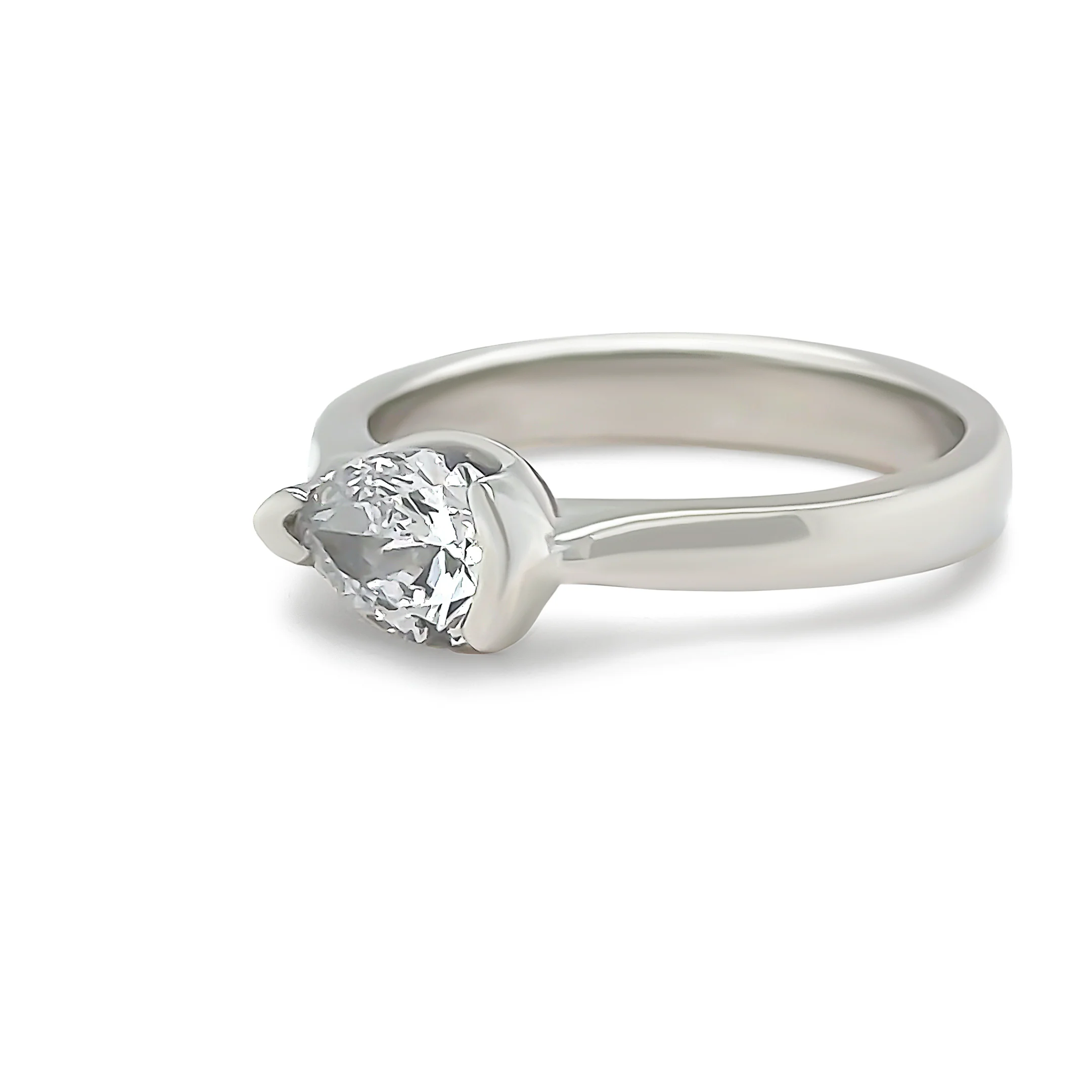 GIA Platinum Diamond Engagement Ring 0.91ct - Image 3