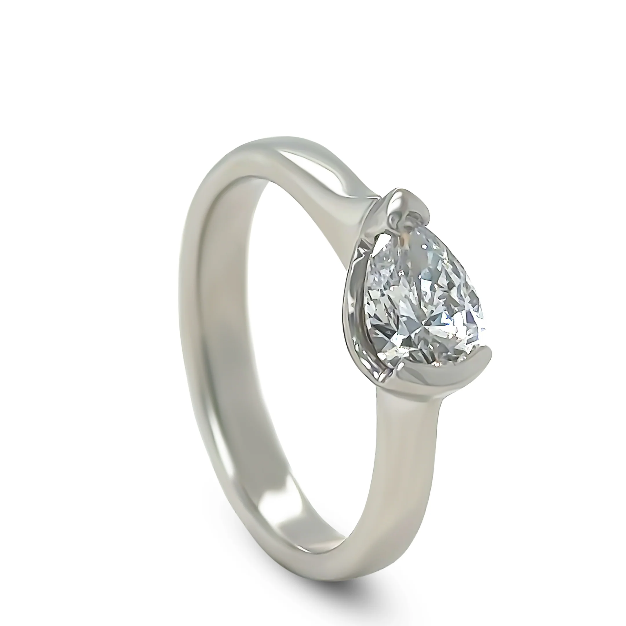 GIA Platinum Diamond Engagement Ring 0.91ct - Image 4