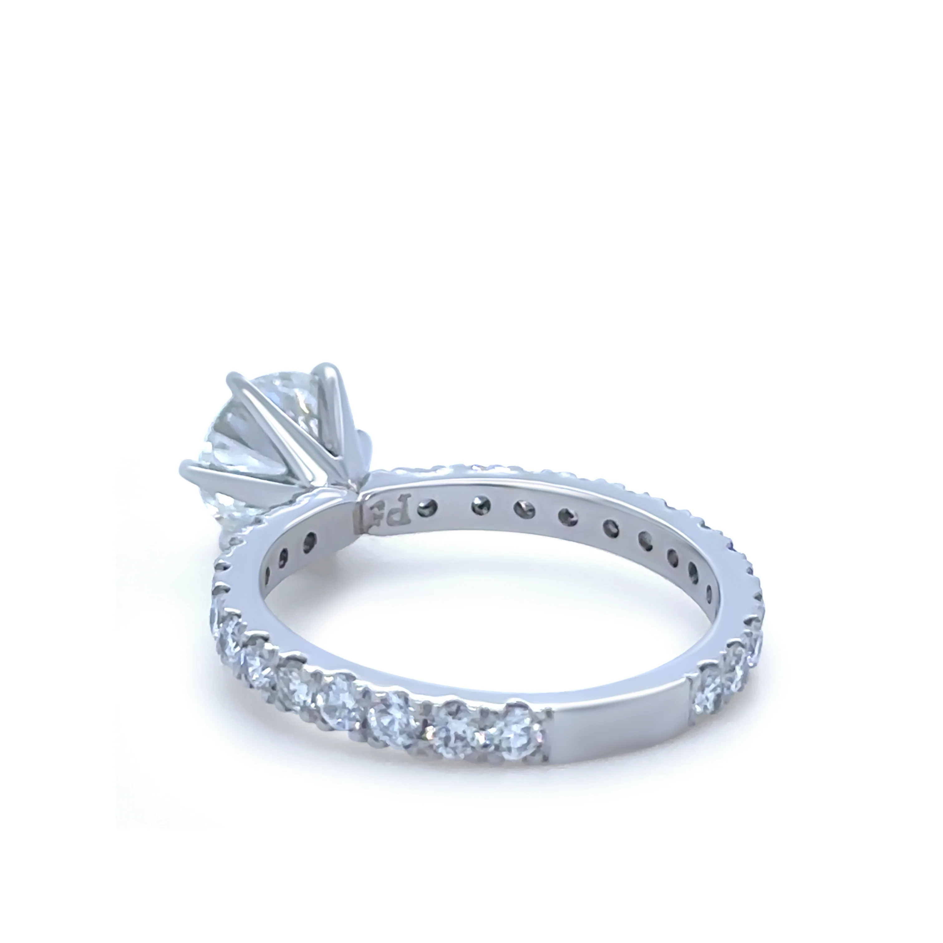 GIA Platinum Diamond Engagement Ring 2.1ct - Image 4