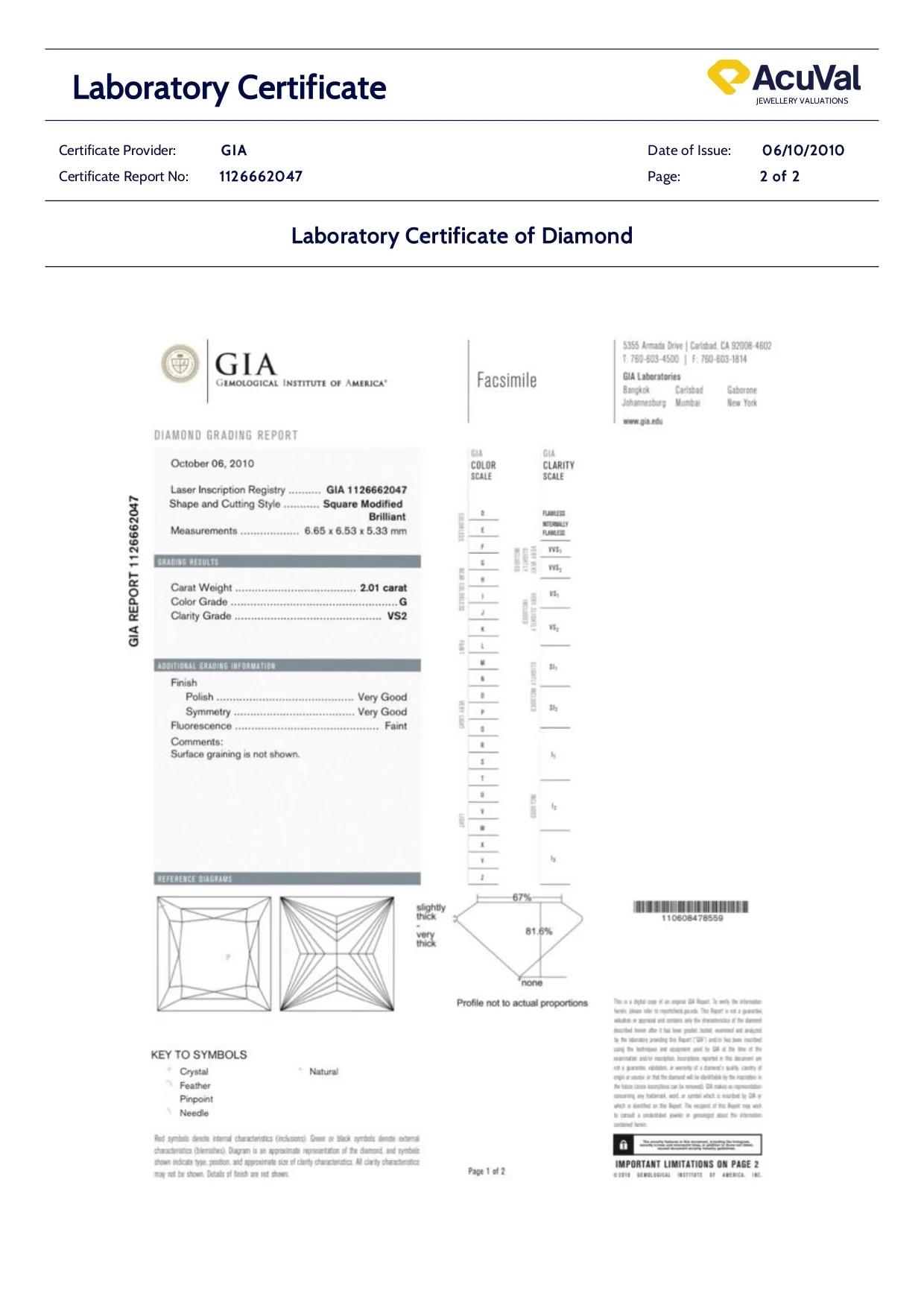 GIA Platinum Diamond Engagement Ring 2.26ct - Image 10