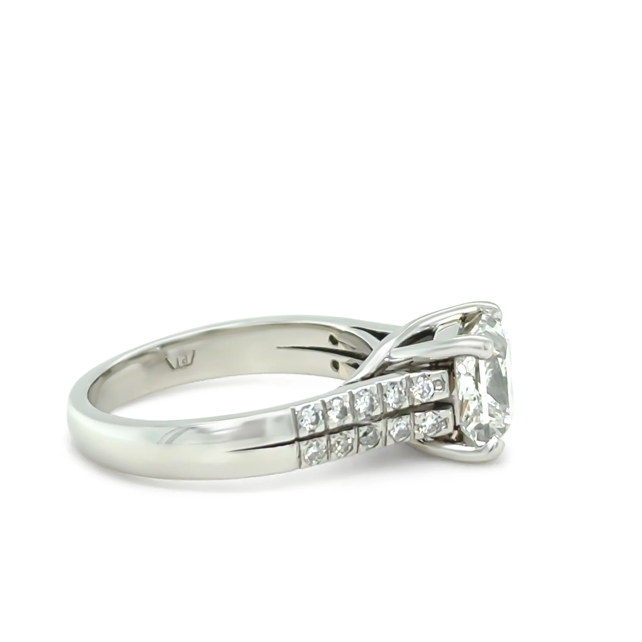 GIA Platinum Diamond Engagement Ring 2.26ct - Image 3