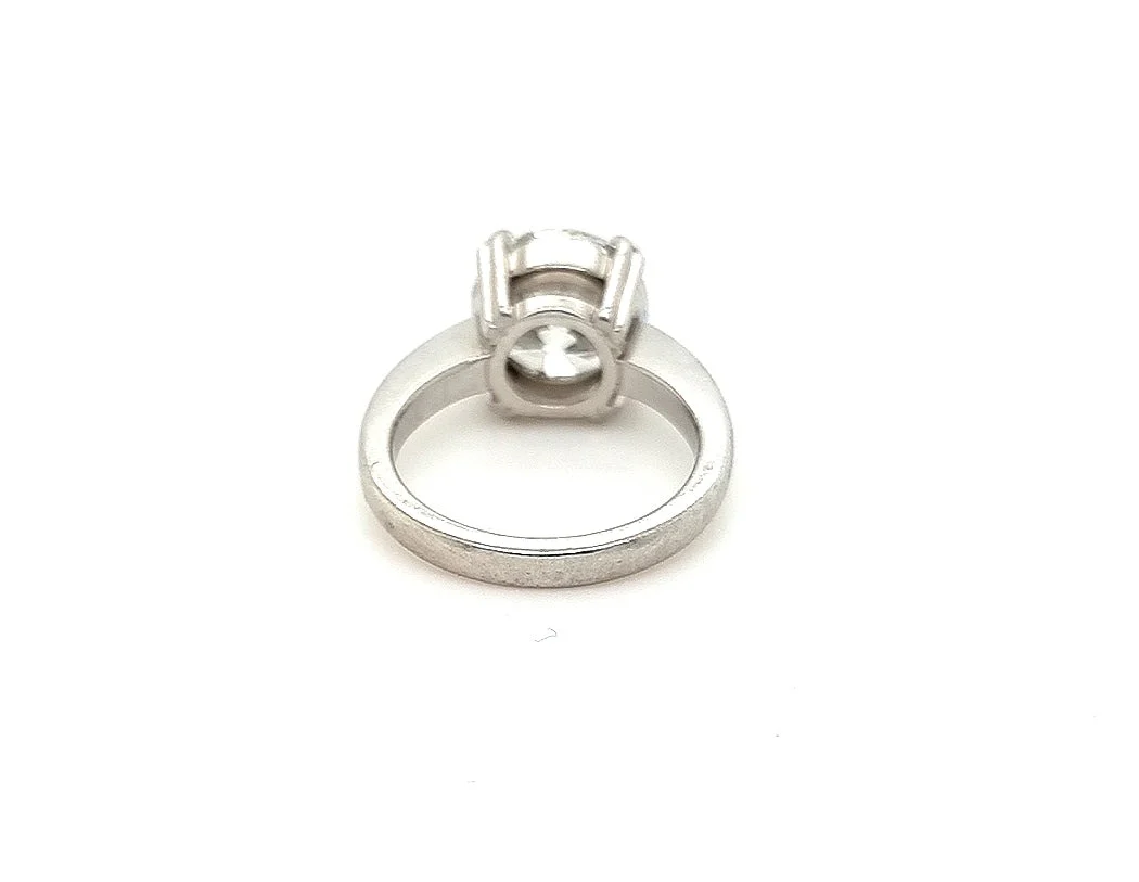 GIA Platinum Diamond Ring 3.78ct - Image 6