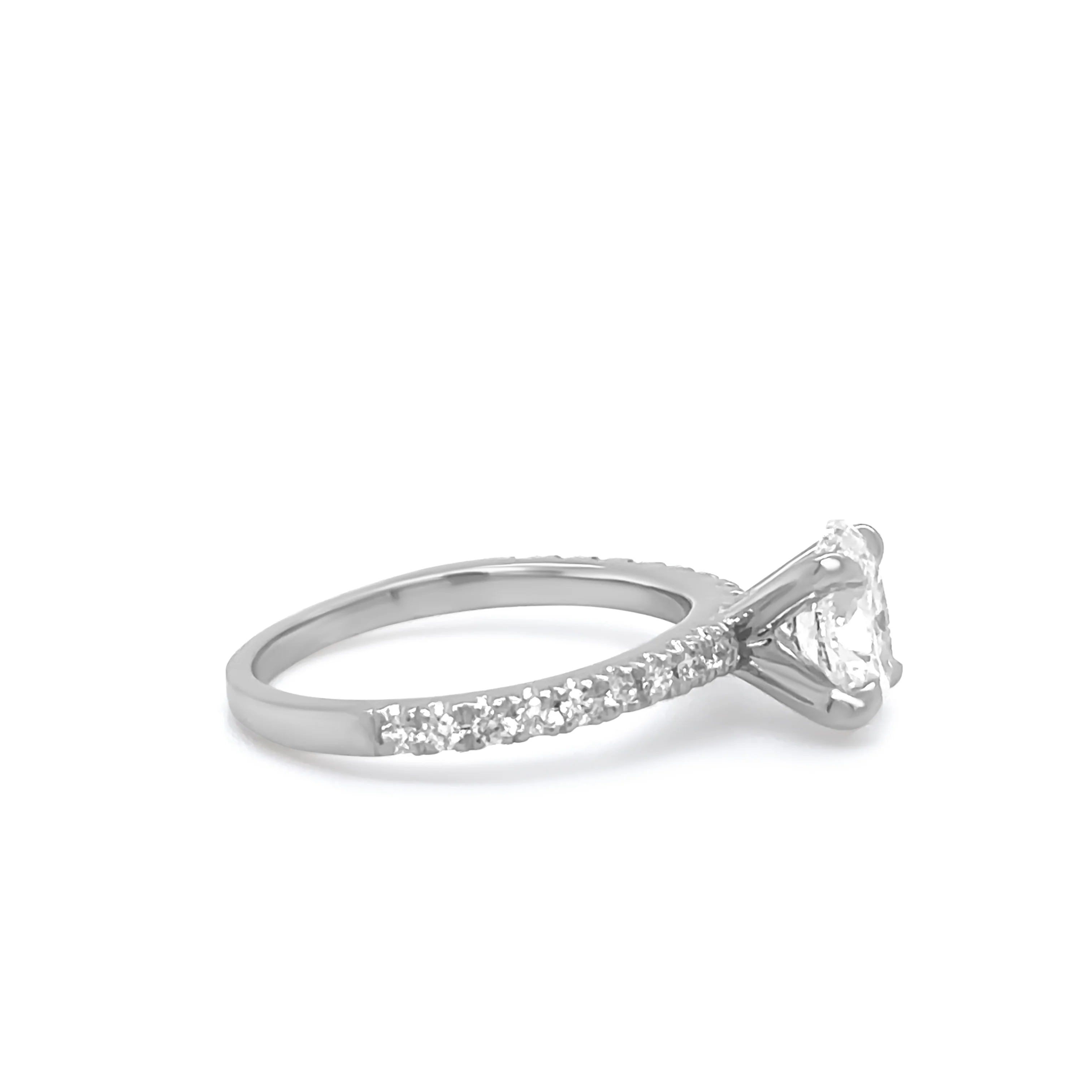 GIA Platinum Oval Cut Diamond Ring 1.22ct 3.92g - Image 3