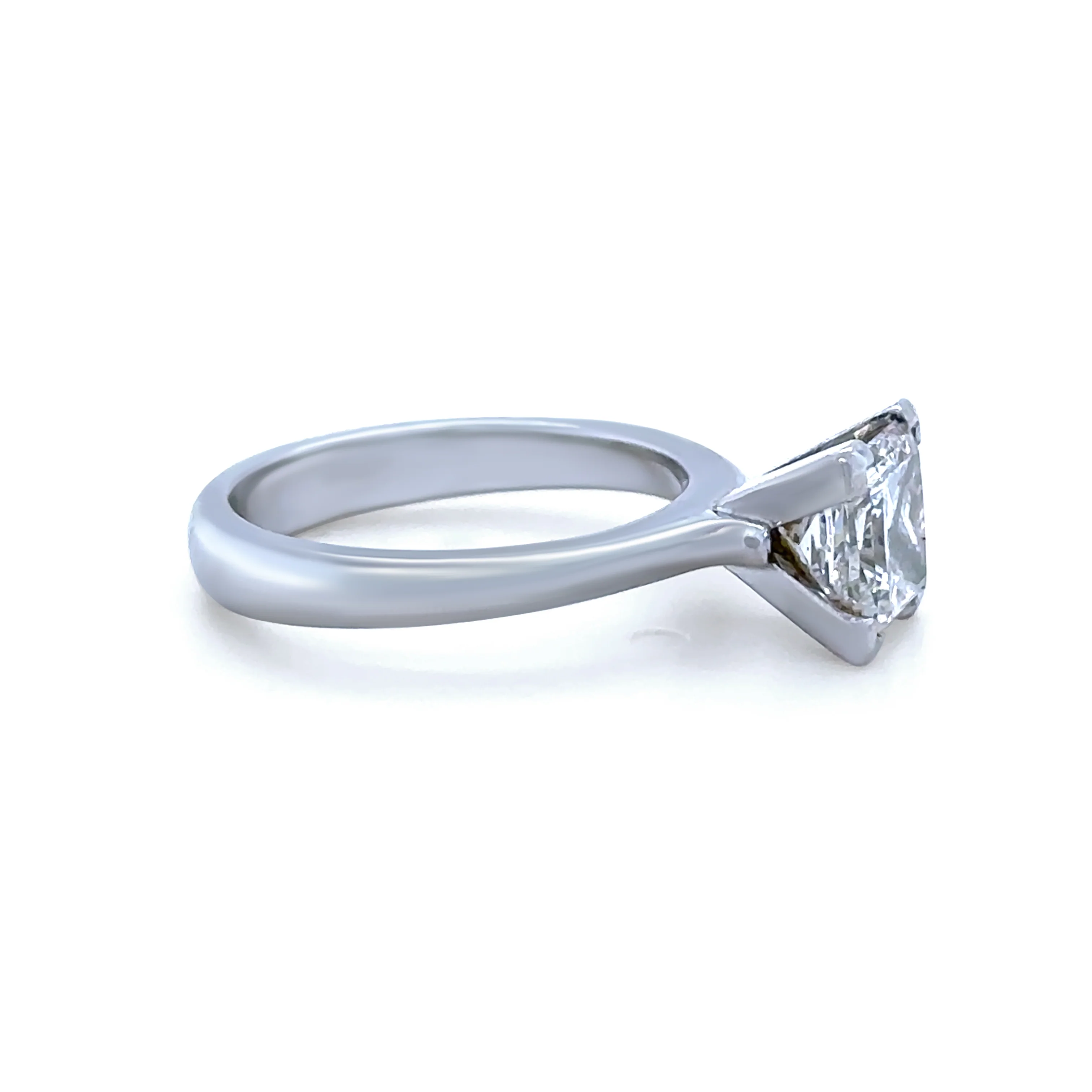 GIA Platinum Princess Cut Diamond Engagement Ring 1.56ct - Image 3
