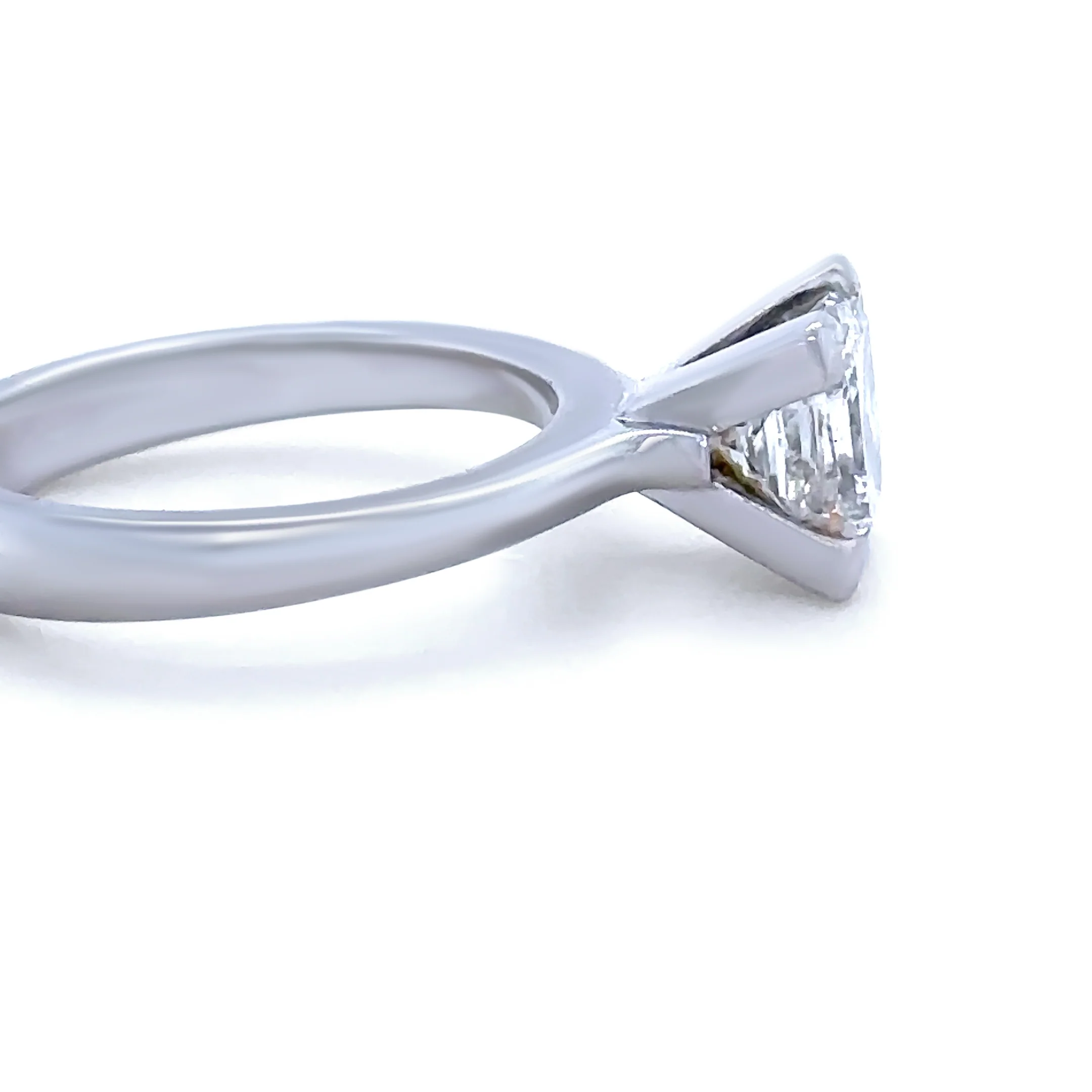GIA Platinum Princess Cut Diamond Engagement Ring 1.56ct - Image 4