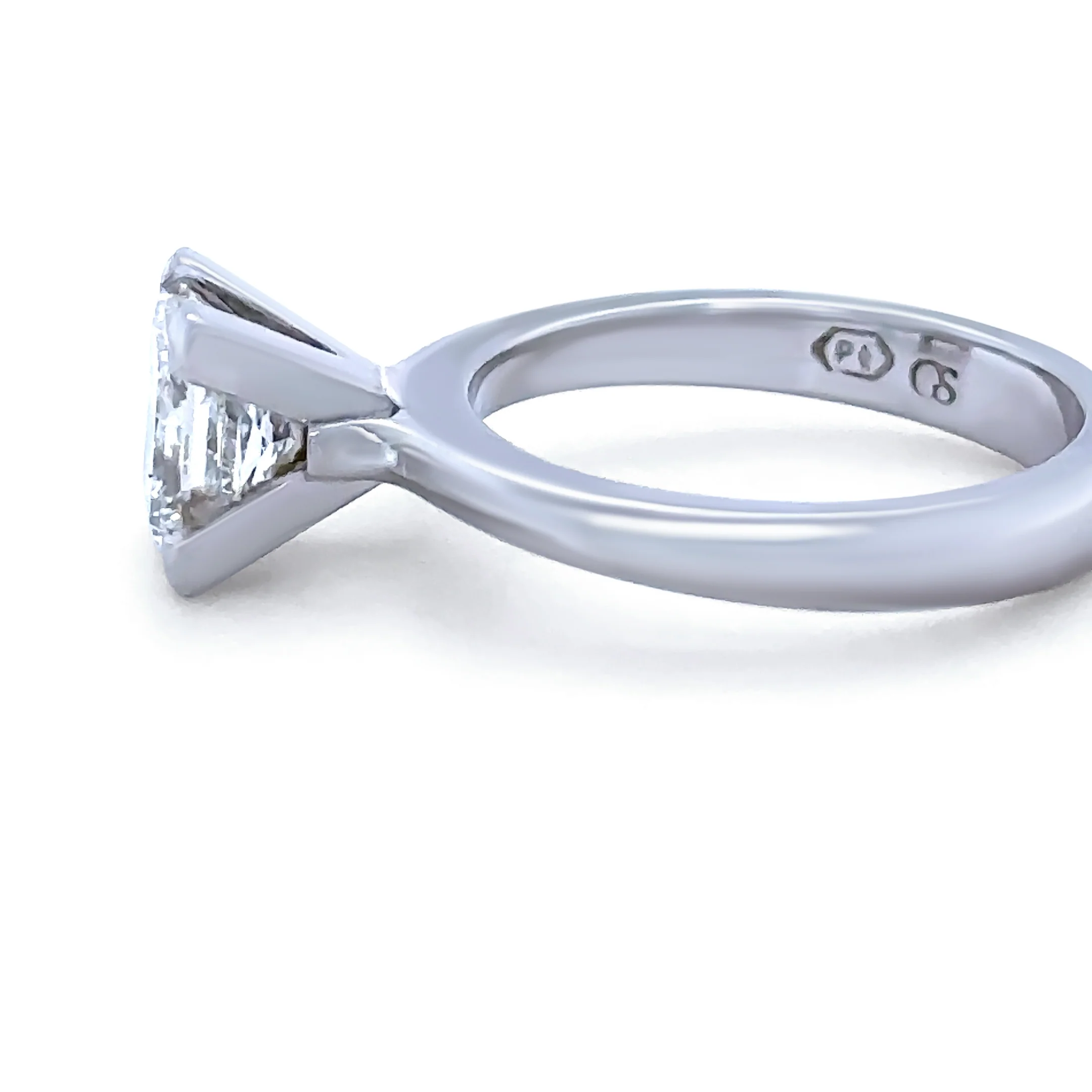 GIA Platinum Princess Cut Diamond Engagement Ring 1.56ct - Image 5