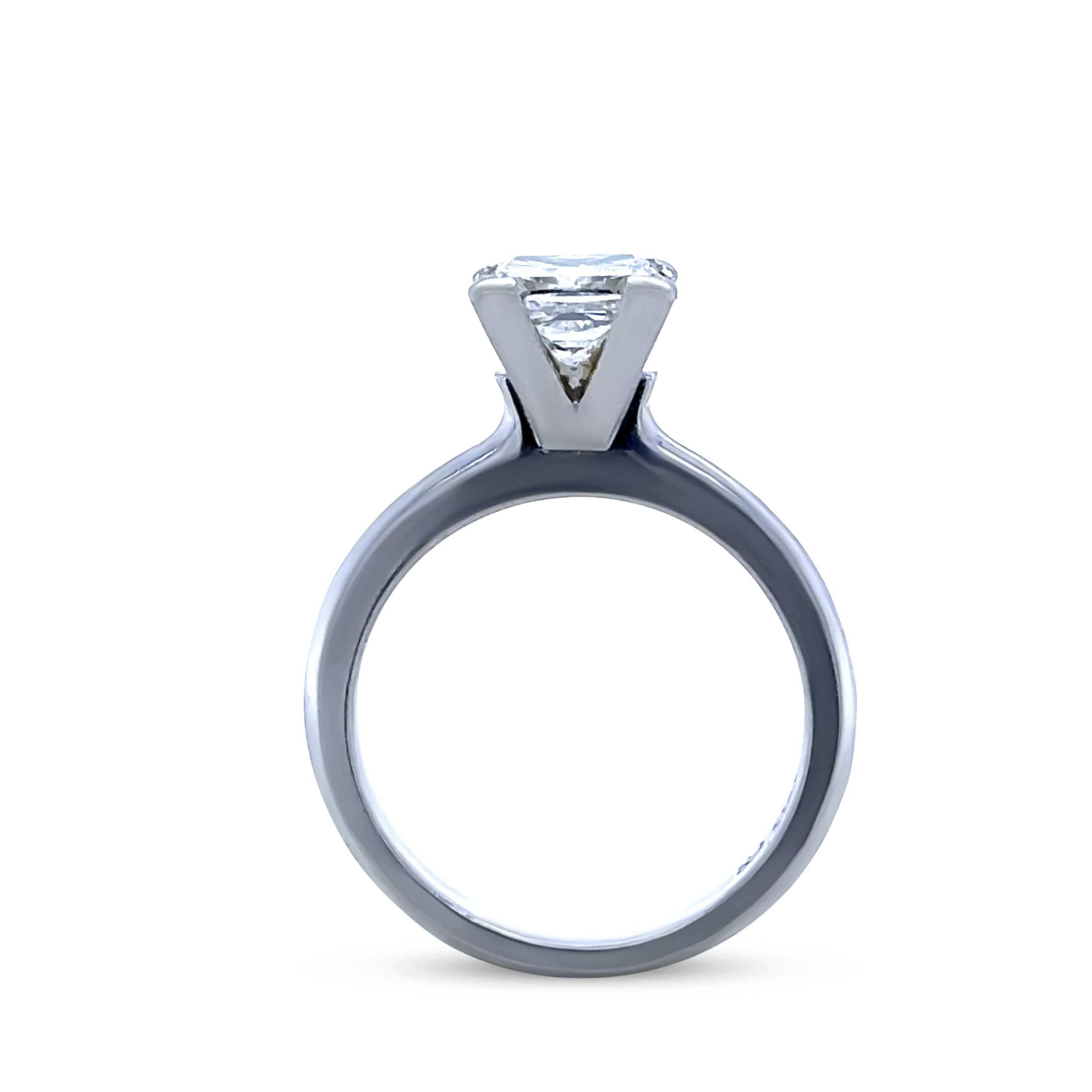 GIA Platinum Princess Cut Diamond Engagement Ring 1.56ct - Image 6