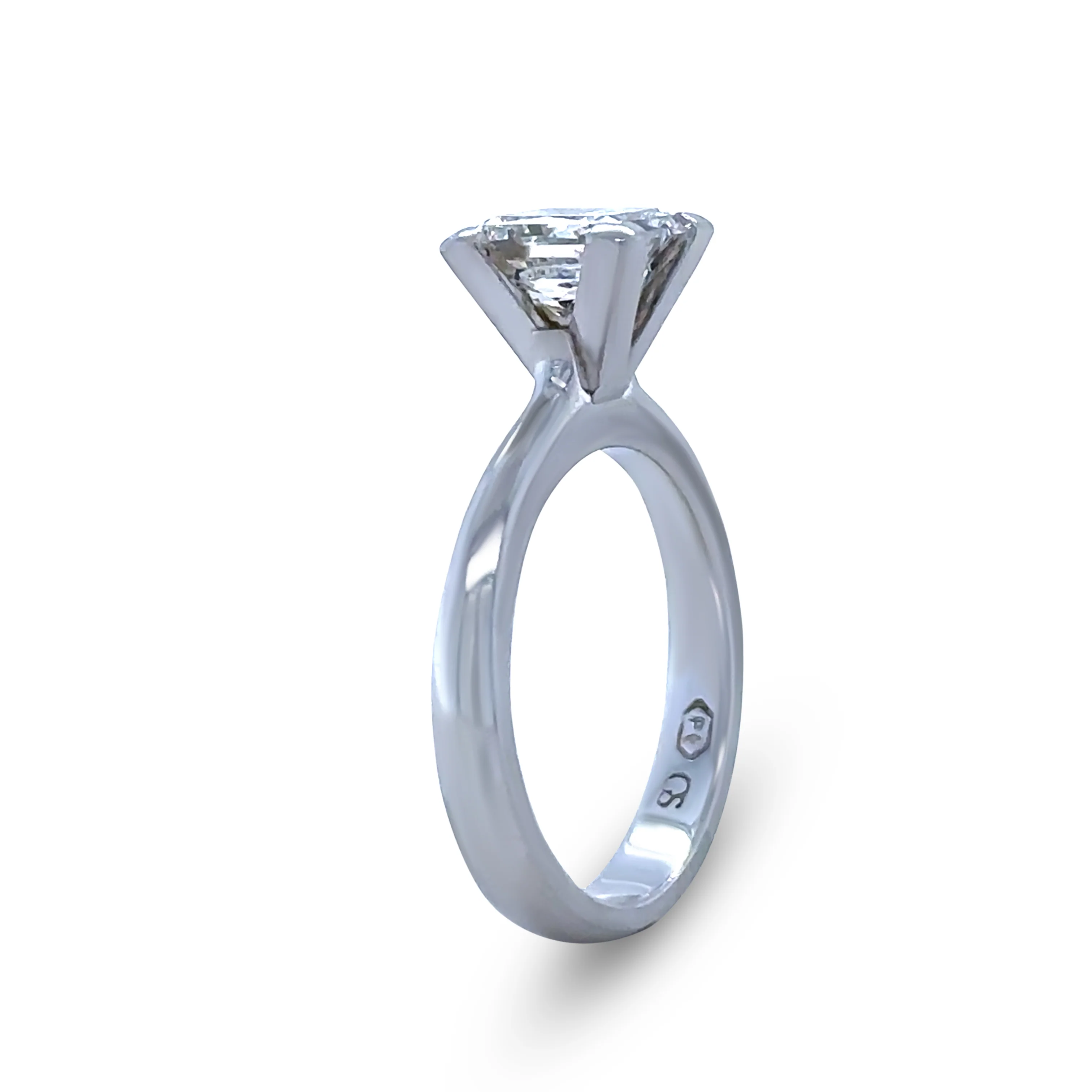 GIA Platinum Princess Cut Diamond Engagement Ring 1.56ct - Image 8